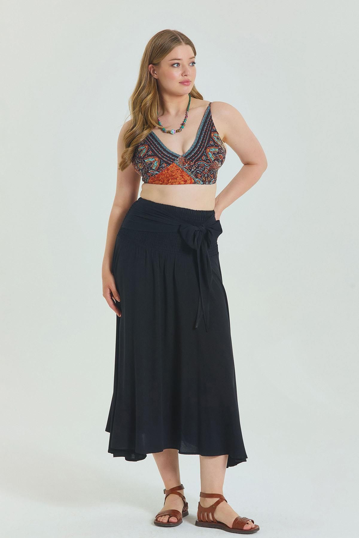 Los banditos-Gipe Waistband Large Size Skirt 3
