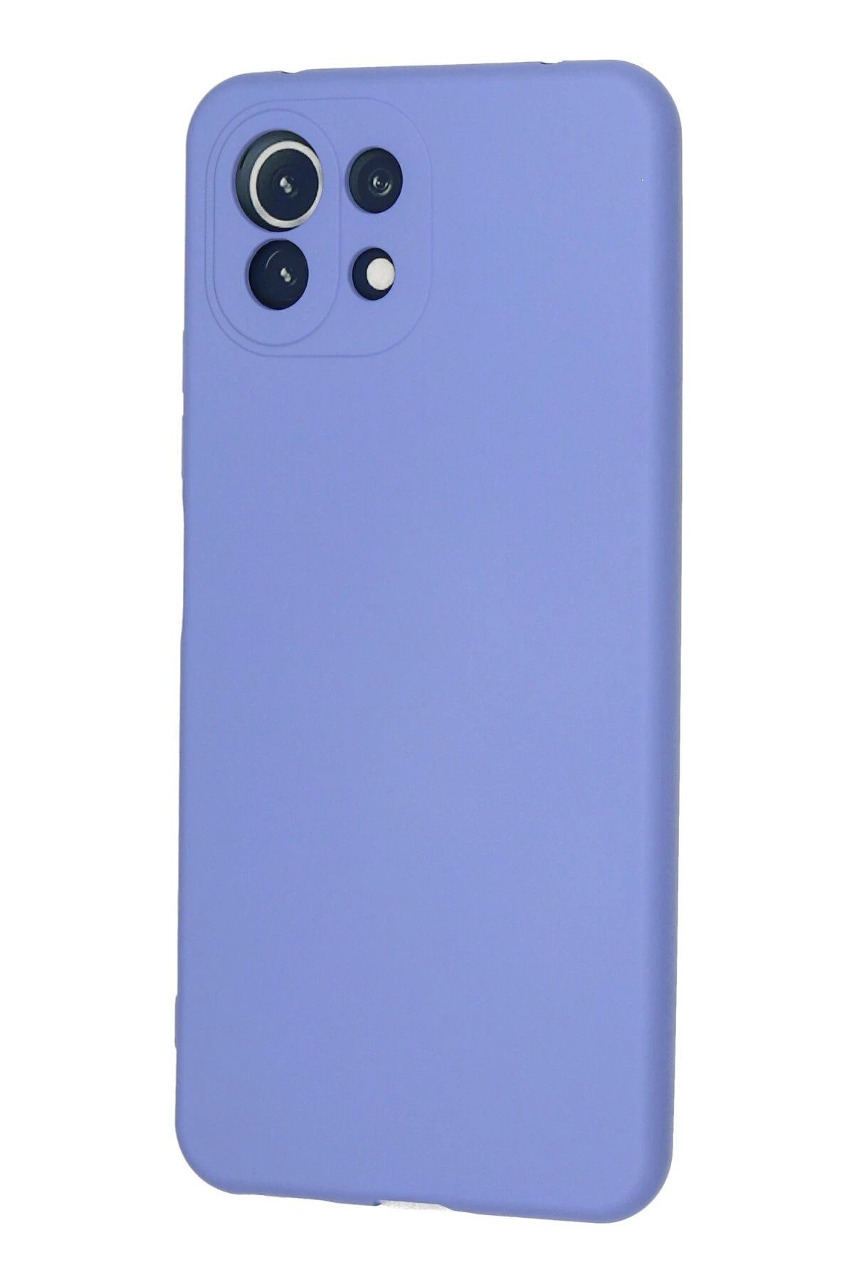 NewFace Xiaomi Mİ 11 Lite Uyumlu Kılıf Nano içi Kadife Silikon - Lila WLZOR