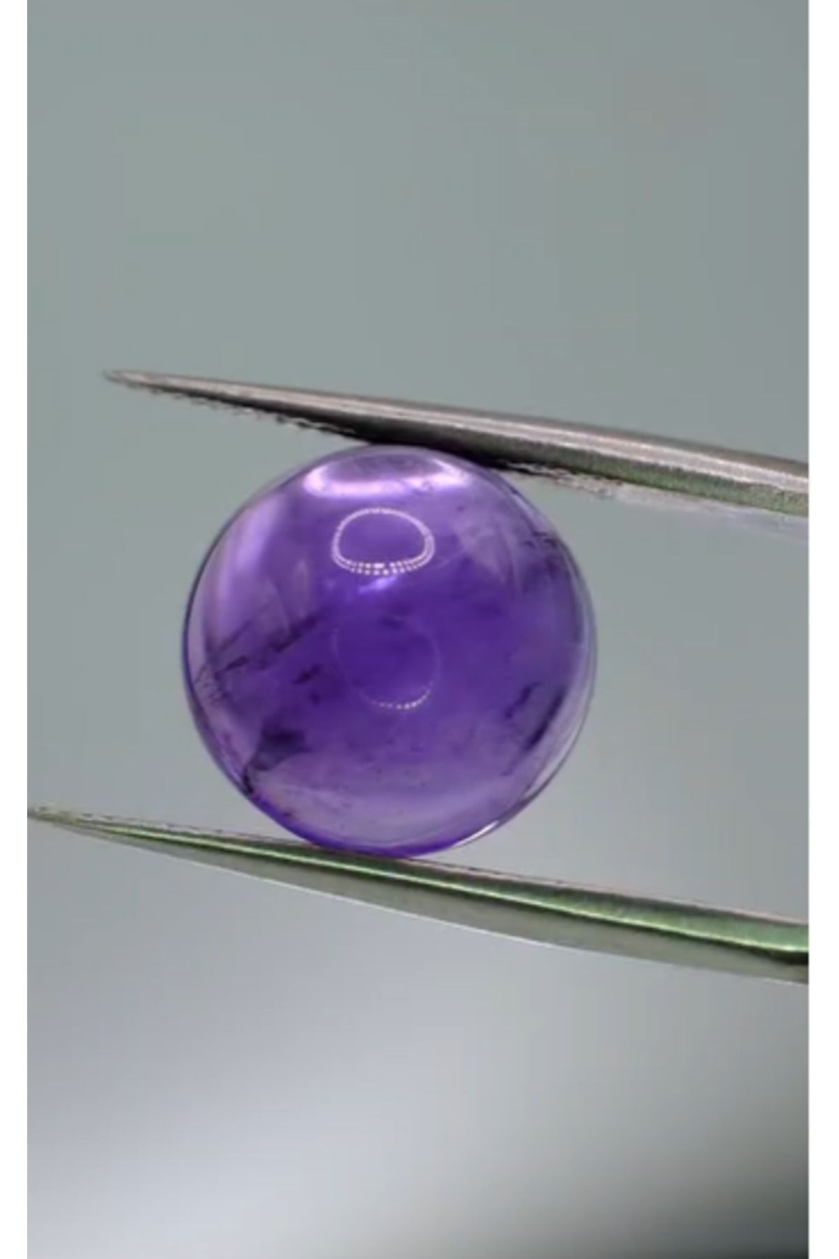 Aries 7.10ct 12mm Natural Round Cabachon Amethyst
