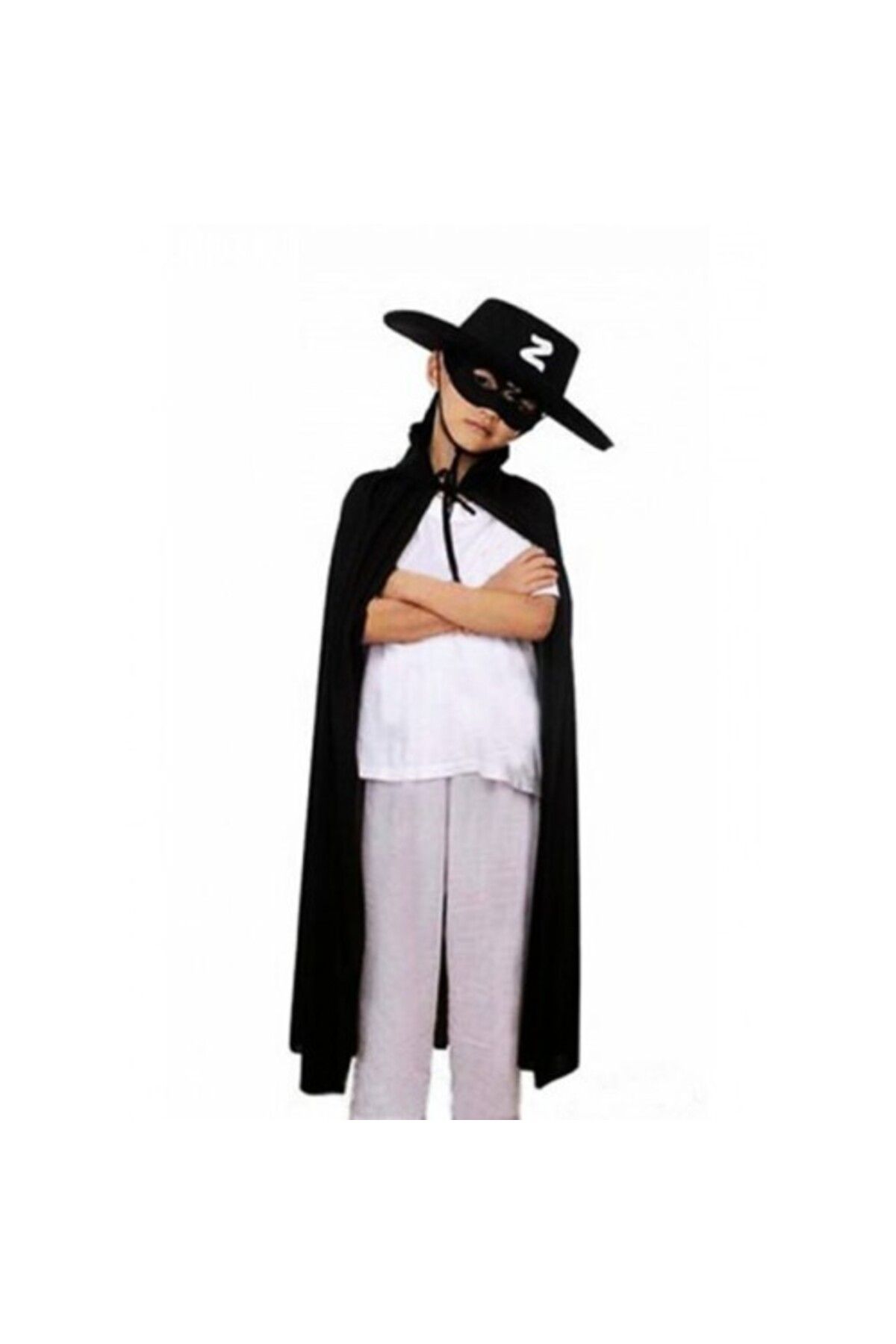 Otocub Çocuk Boy Zorro Pelerin + Şapka + Maske Kostüm Seti