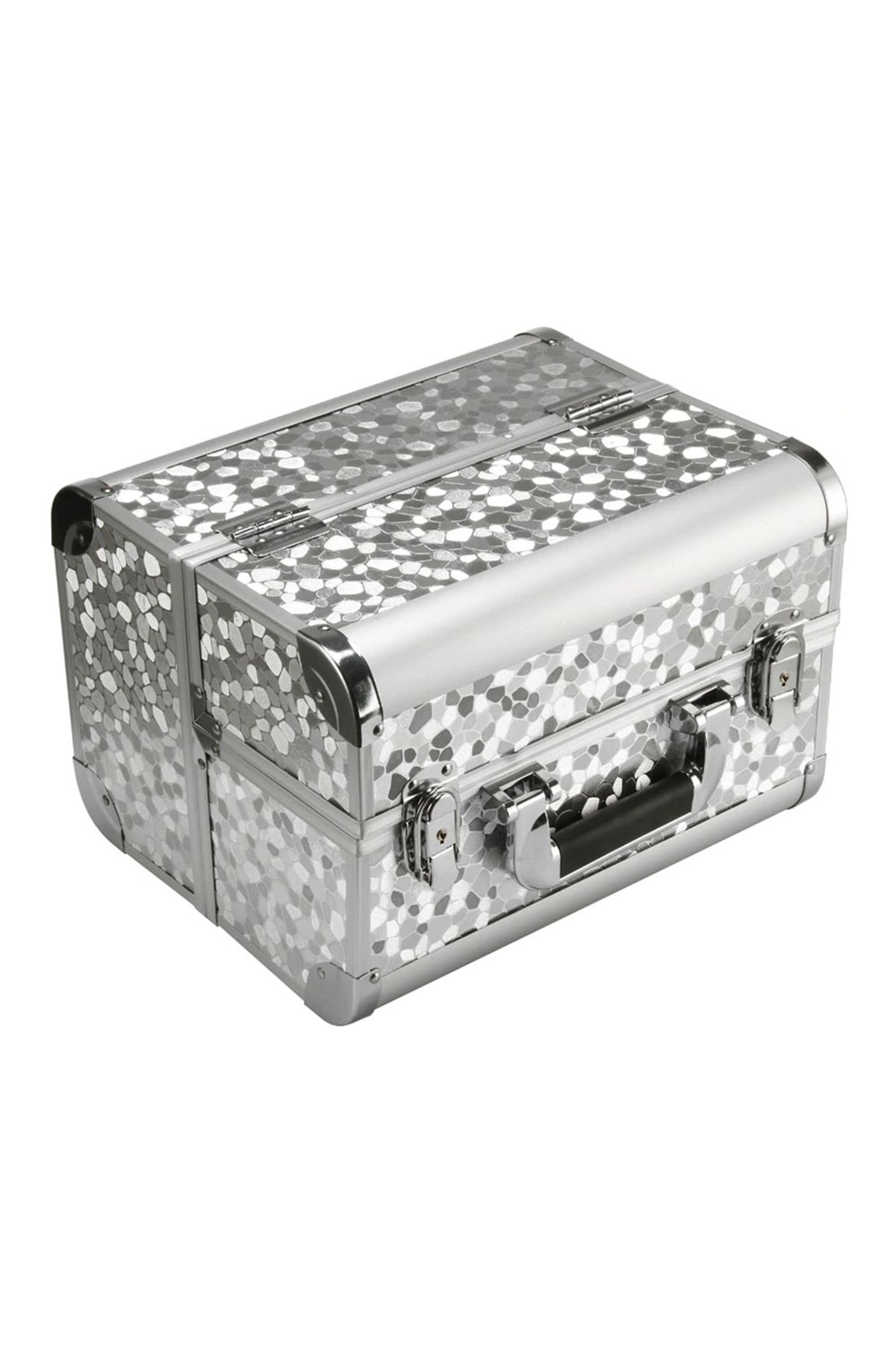 TECOS-Geanta Profesionala Pentru Cosmetice Sau Depozitare, ®, Argintiu, Dimensiuni 30,5x20 5x25cm 2