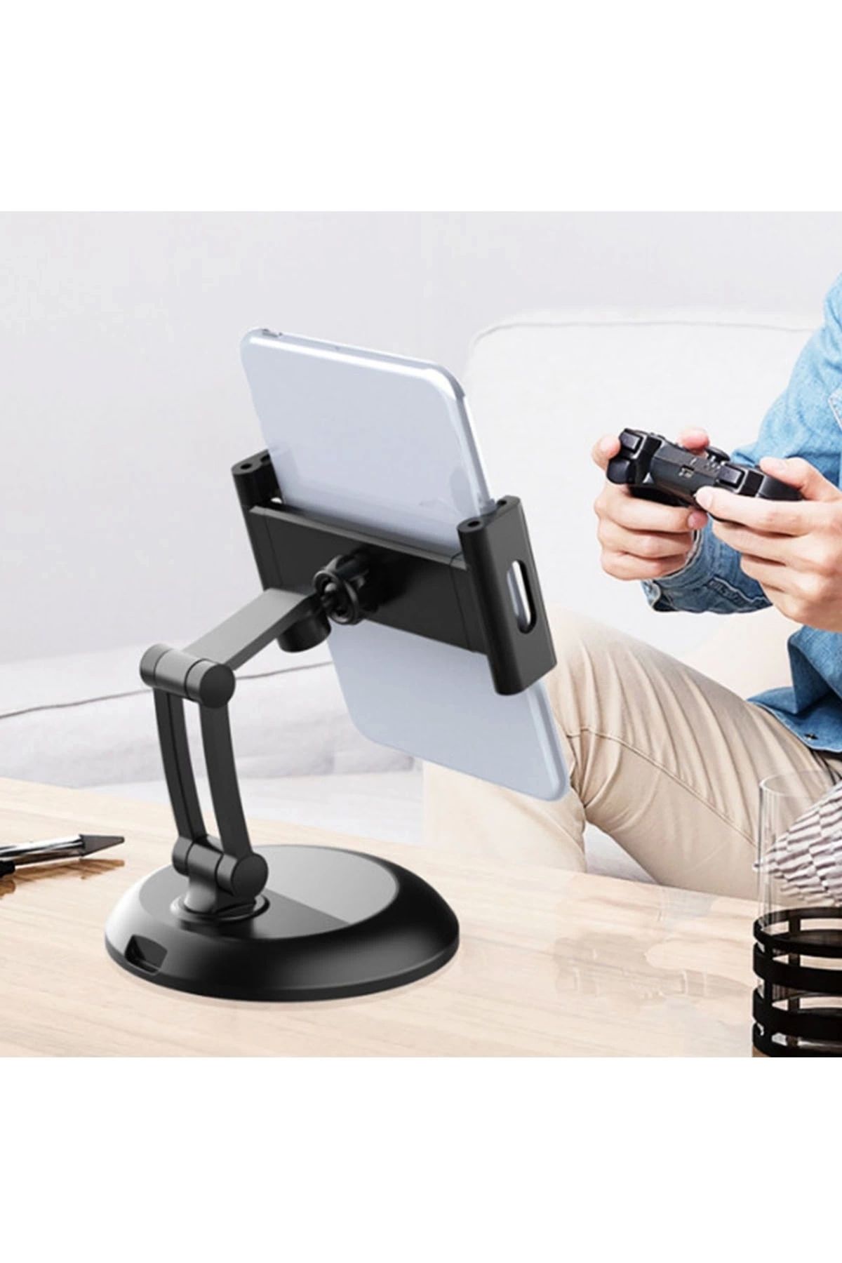 YNT İthalat Masa Üstü 360 Derece Ayarlanabilir Tablet Tutucu Telefon Standı 6.3’’- 11 İnç’’ Masaüstü Tablet