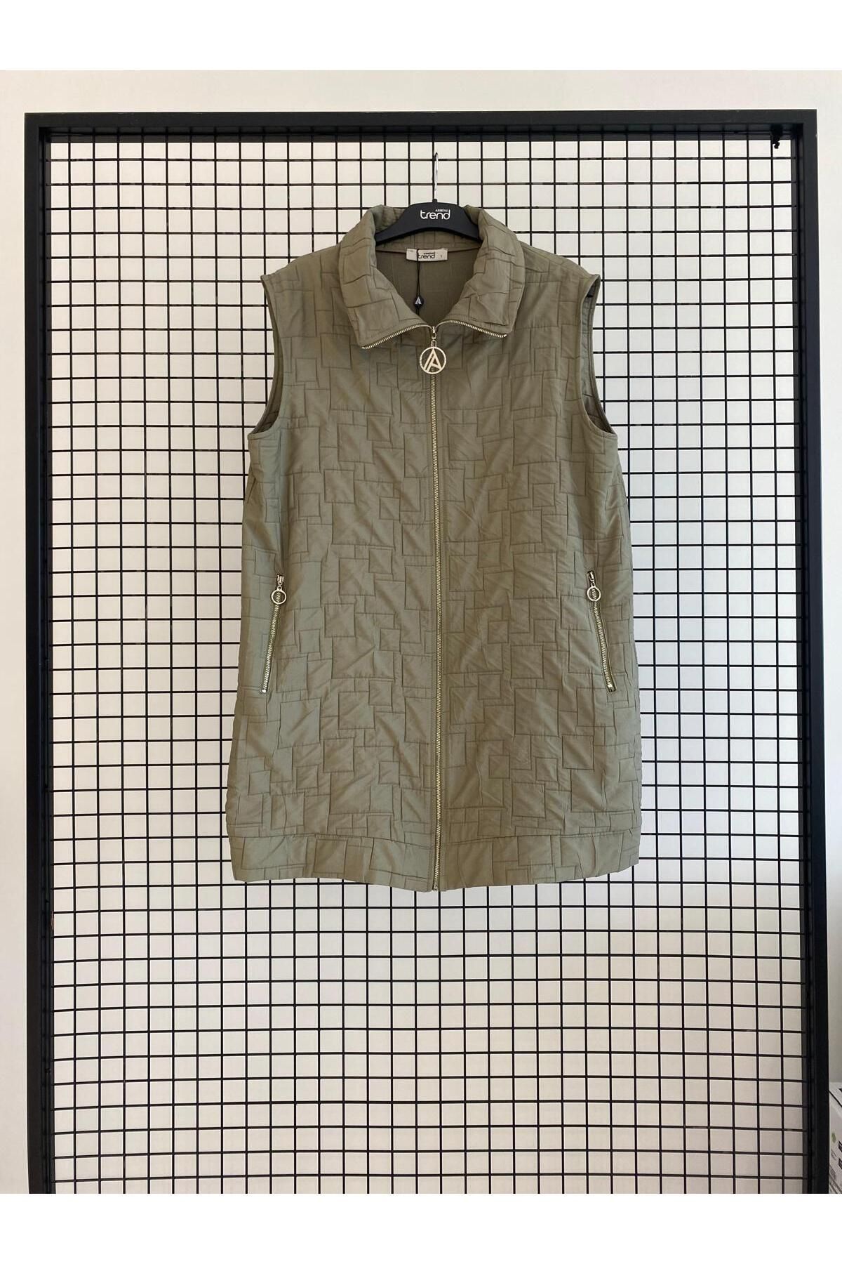 Armine Trend Fermuarlı Cepli Basic Ceket