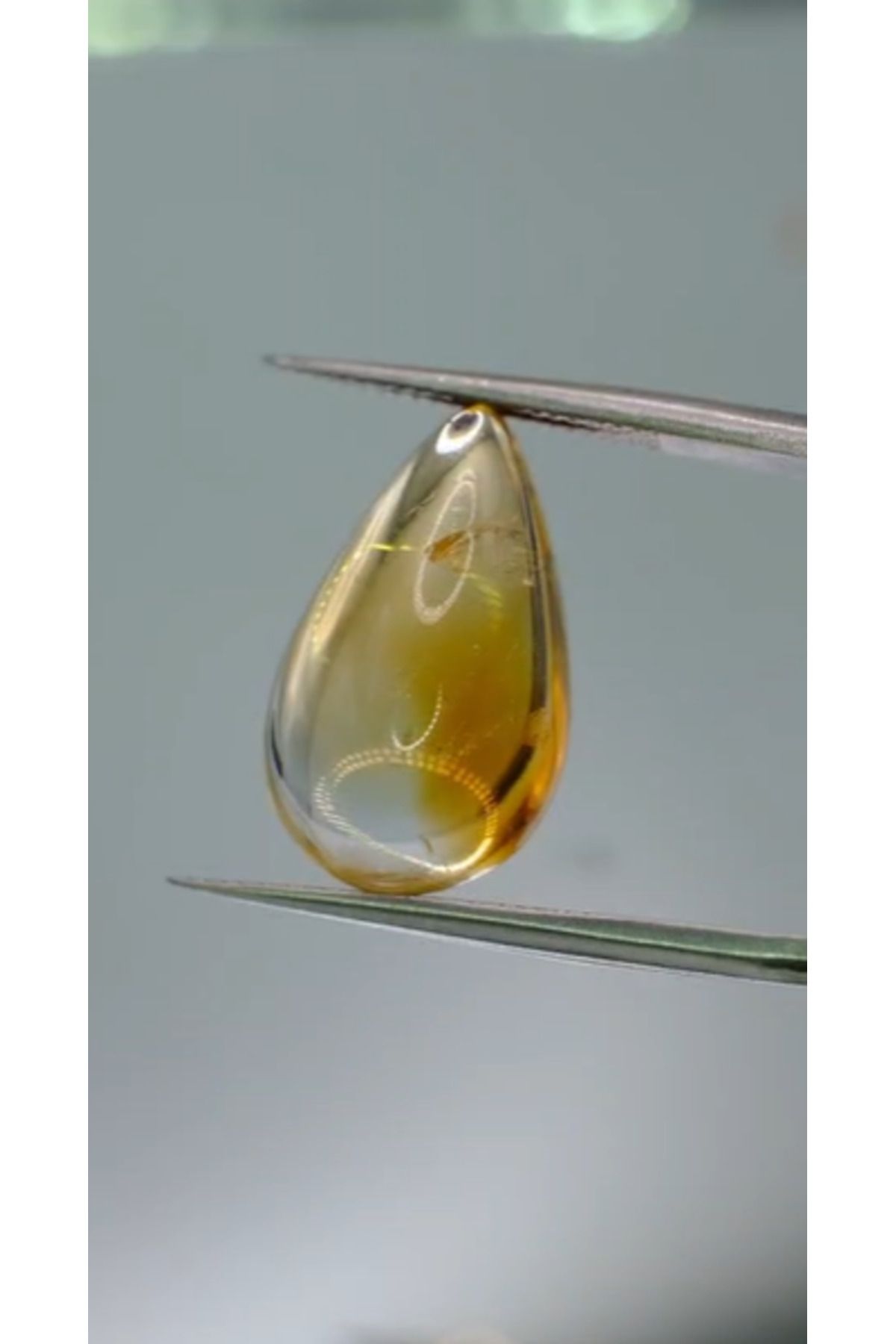 Aries 11.75ct 18.5x11.2mm Pear Cabachon Natural Citrine