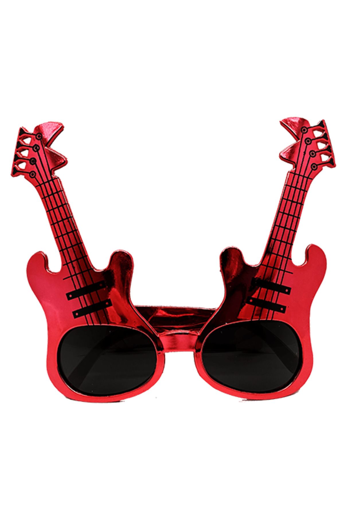 Otocub Kırmızı Renk Gitar Şekilli Parti Gözlüğü