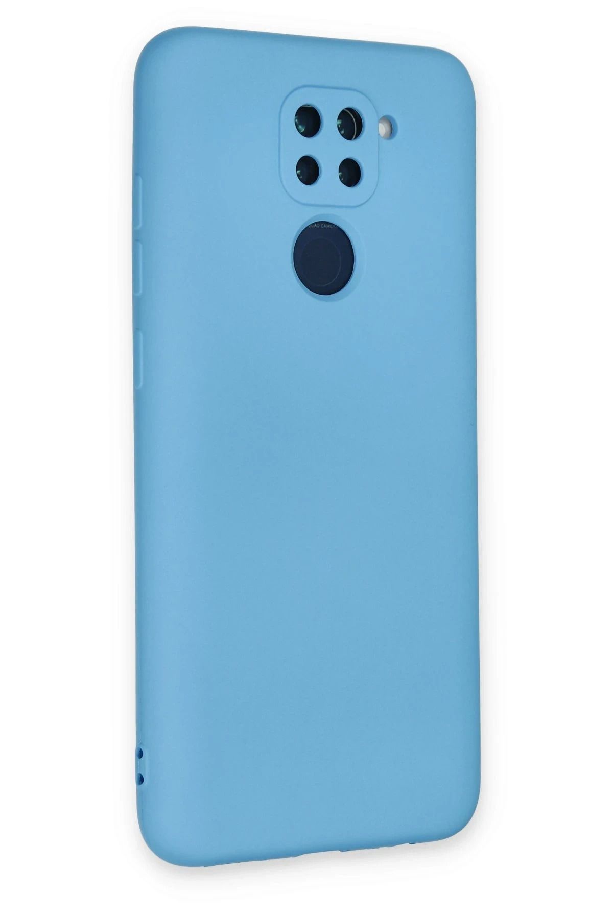 NewFace Xiaomi Redmi Note 9 uyumlu Kılıf Nano içi Kadife Silikon - Mavi GLSTD