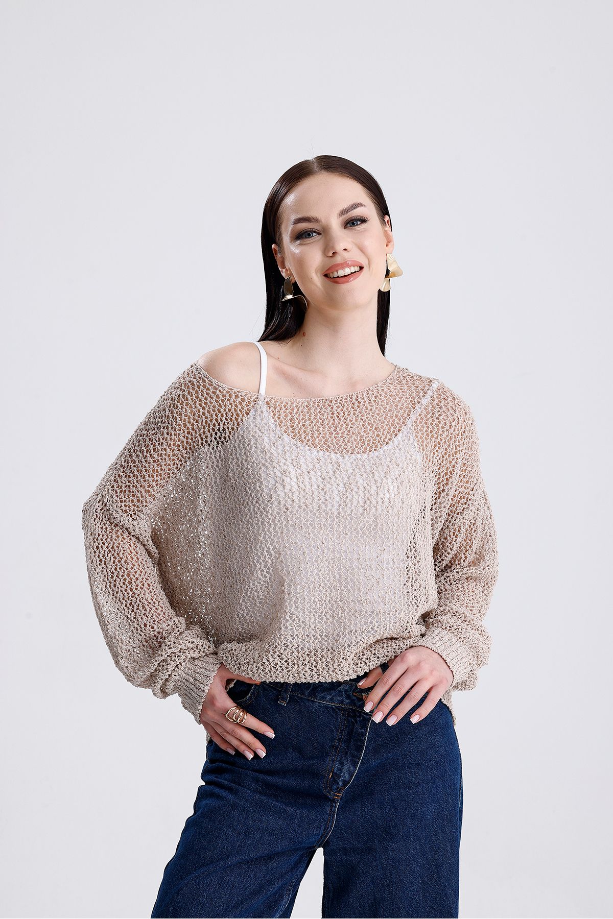 macharel jeans Yazlık Salaş Triko Bluz