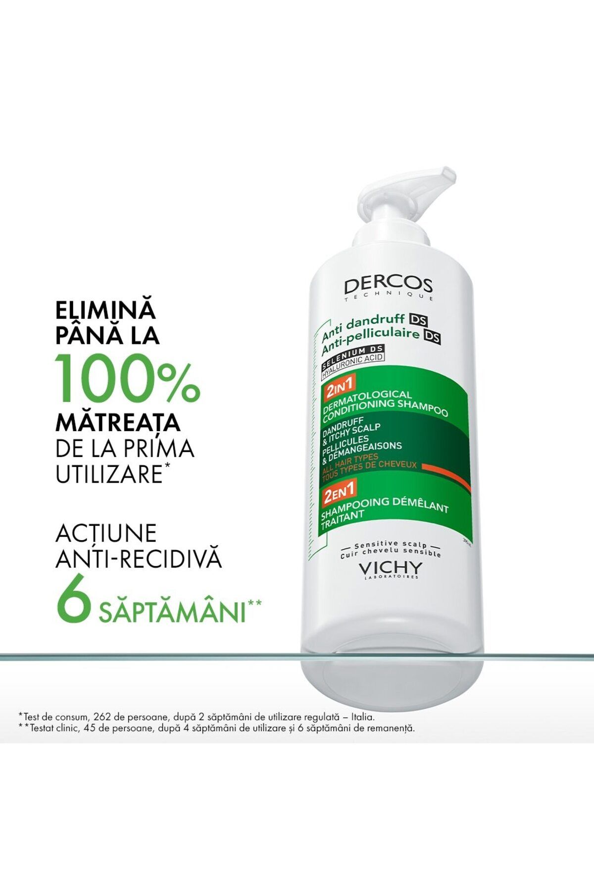 Vichy-Sampon si balsam 2 in 1 anti-matreata Vichy Dercos pentru toate tipurile de par 4
