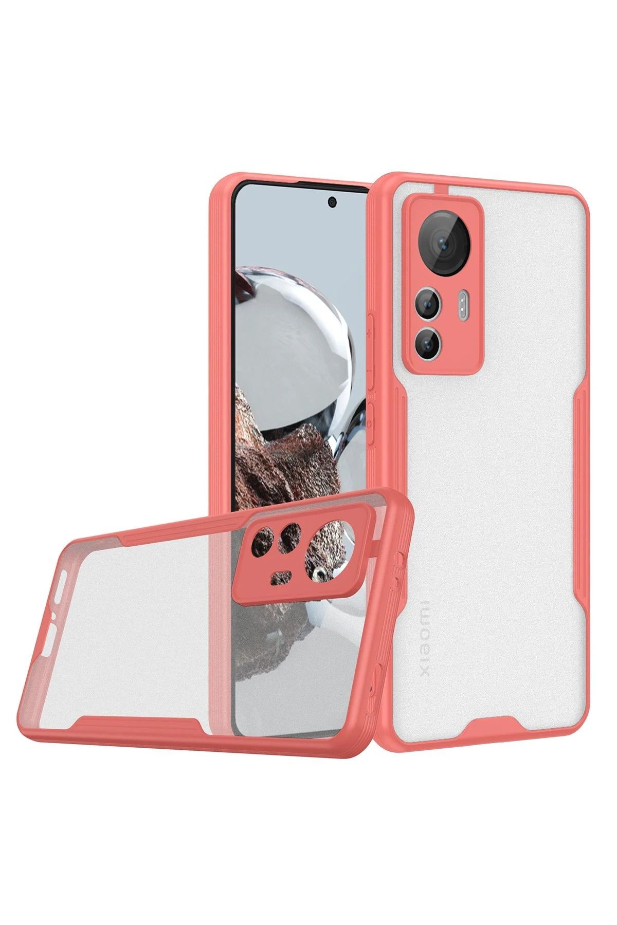 NewFace Xiaomi Mi 12T Kılıf Platin Silikon - Pembe GLSTD