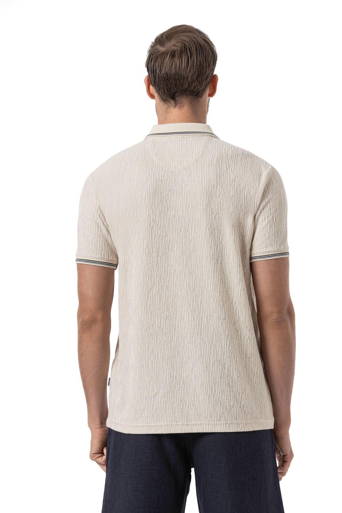 rugatchi-Jacquard Polo Neck T-Shirt 4