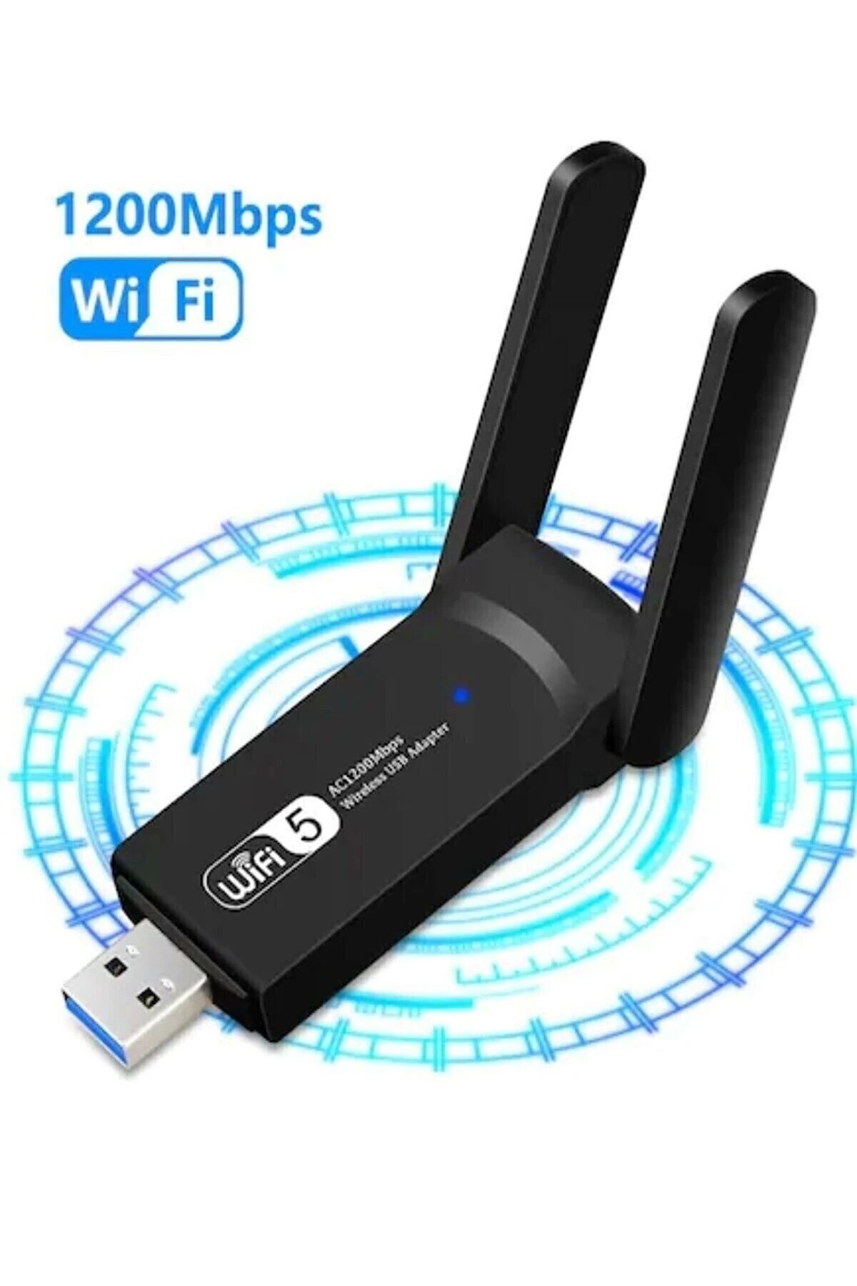YNT İthalat Dual Band Ac1200 Usb 3.0 Adaptör Kablosuz Wifi Yükseltici