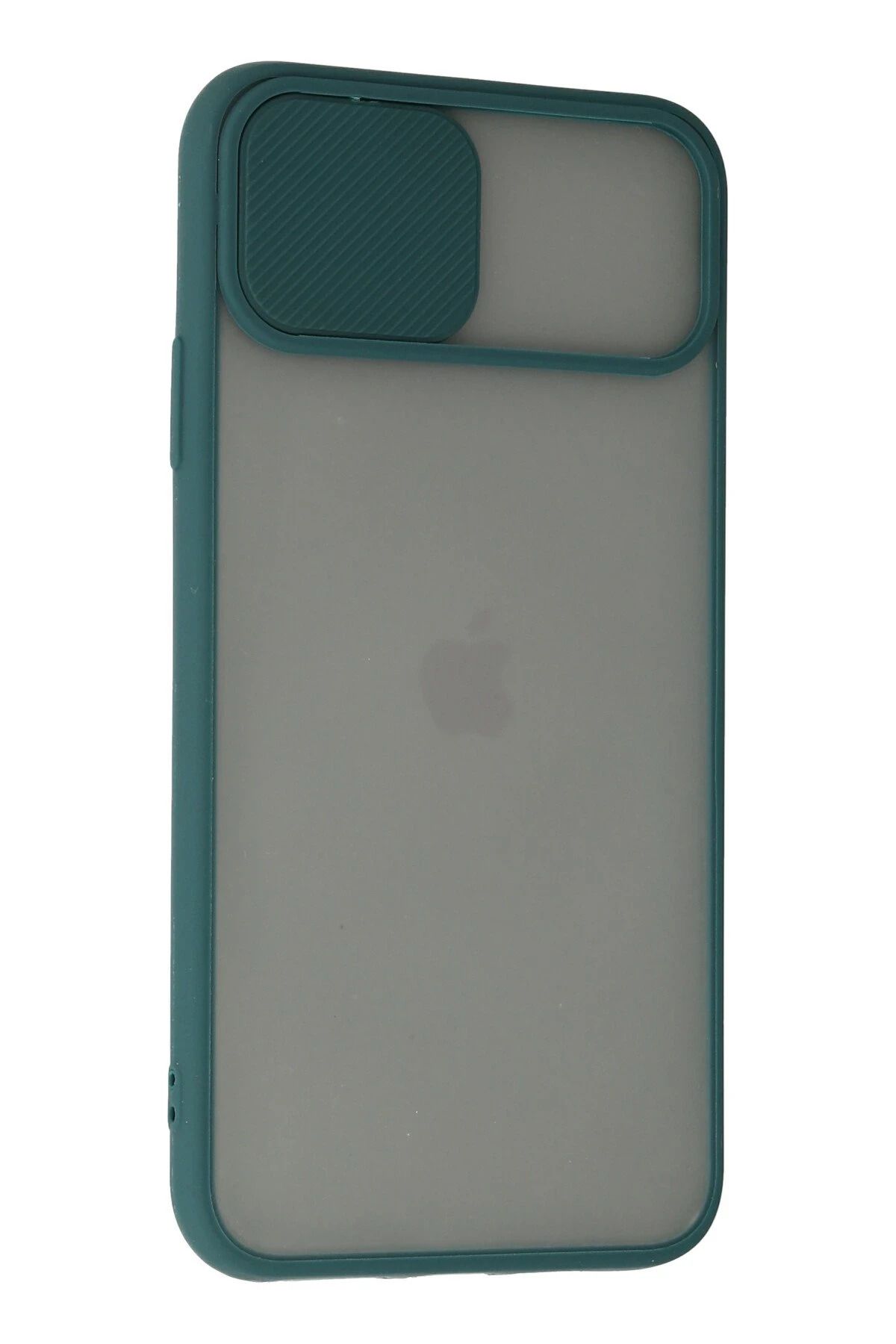 NewFace iPhone 11 Pro Kılıf Palm Buzlu Kamera Sürgülü Silikon - Yeşil NRMSA