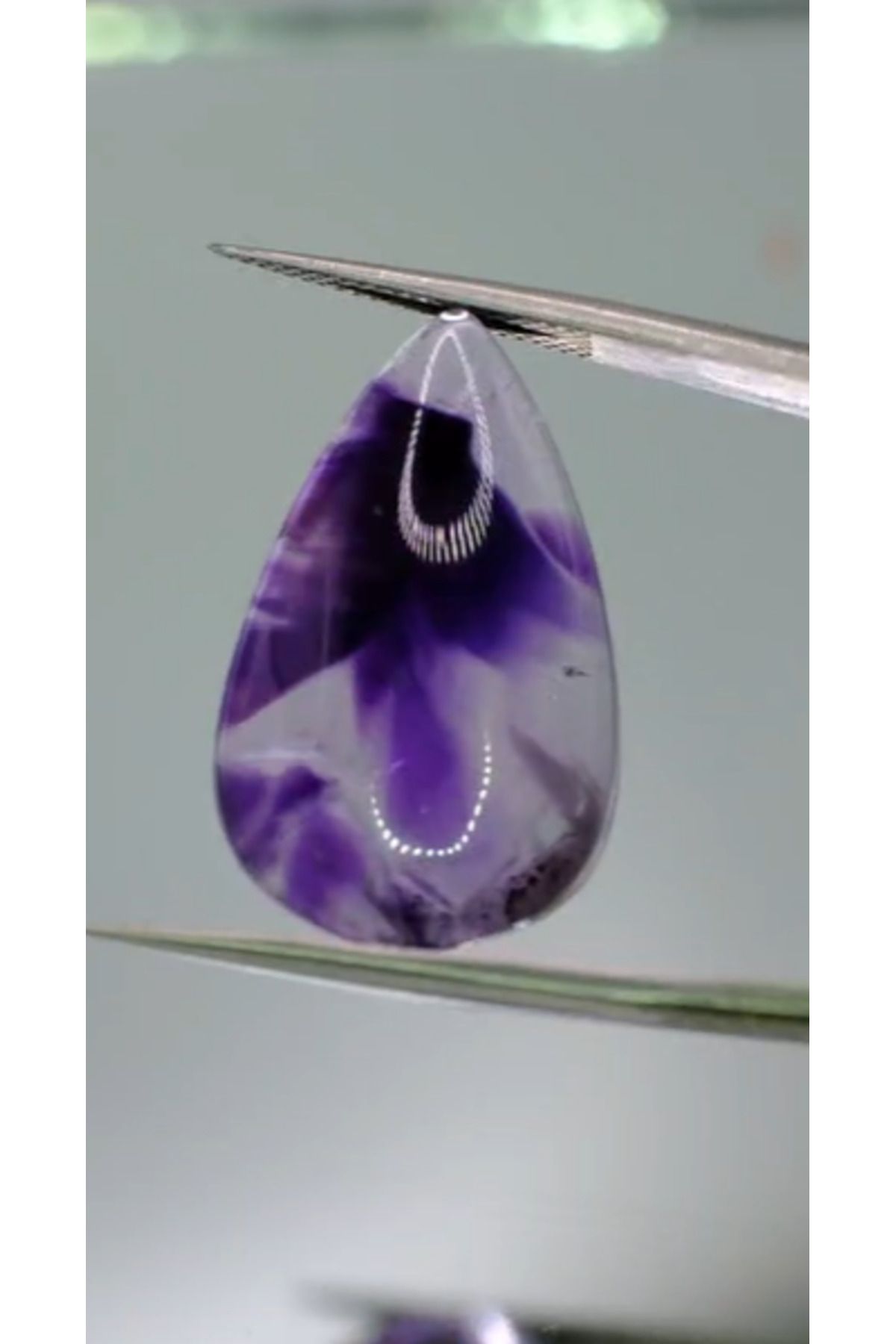 Aries 17.00ct 24.3x15.3mm Pear Cabachon Natural Star Amethyst