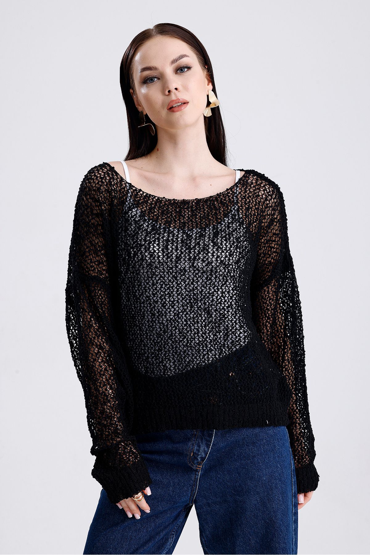 macharel jeans Yazlık Salaş Triko Bluz