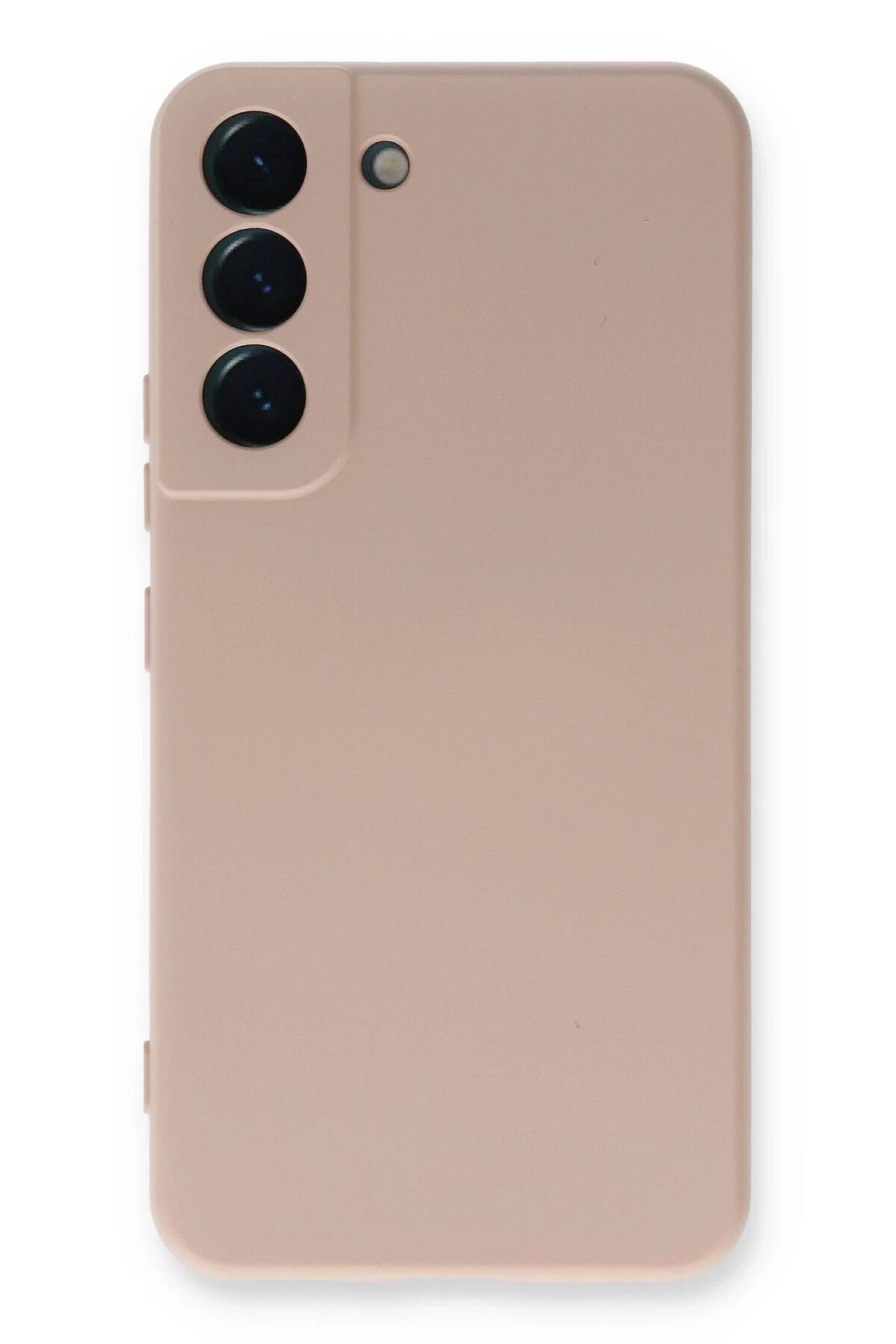 NewFace Samsung Galaxy S22 Plus Kılıf Nano içi Kadife Silikon - Pudra GLSTD