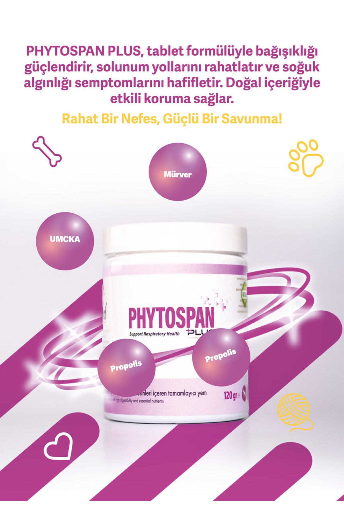 vsd PHYTOSPAN PLUS 120g Chew Tablet Köpekler için Desteği