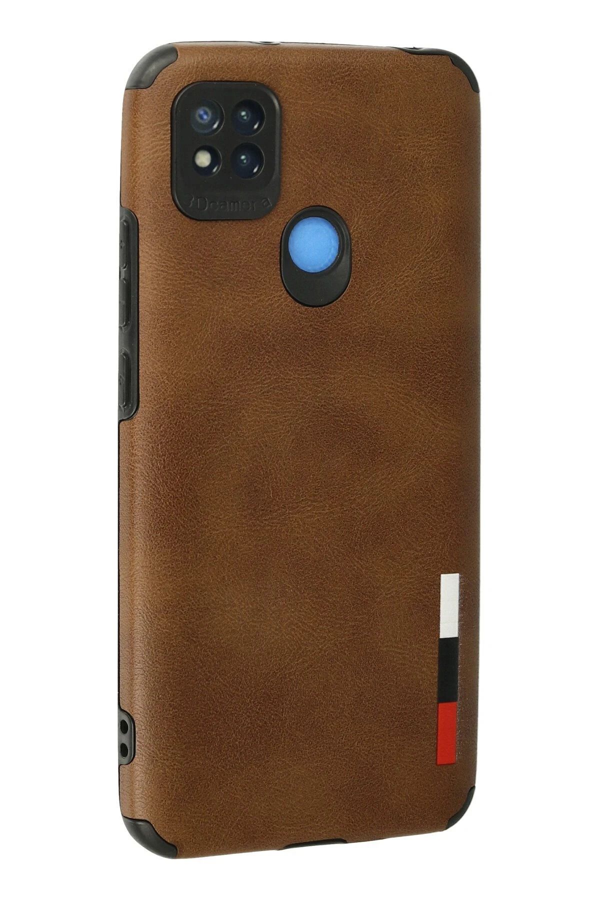NewFace Xiaomi Redmi 9C Kılıf Loop Deri Silikon - Kahverengi GLSTD