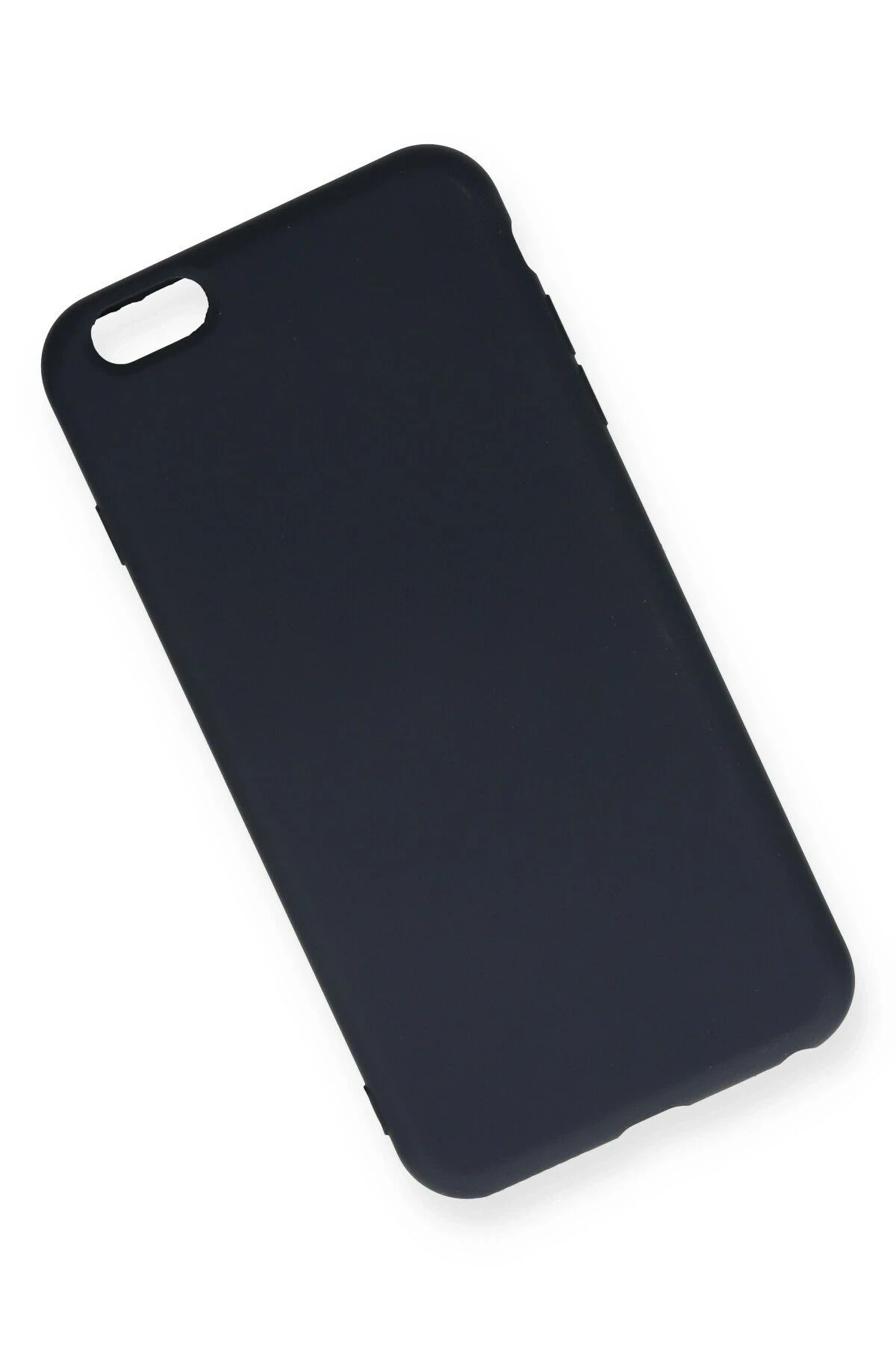 NewFace iPhone 6 Plus Kılıf Nano içi Kadife Silikon - Lacivert GLSTD