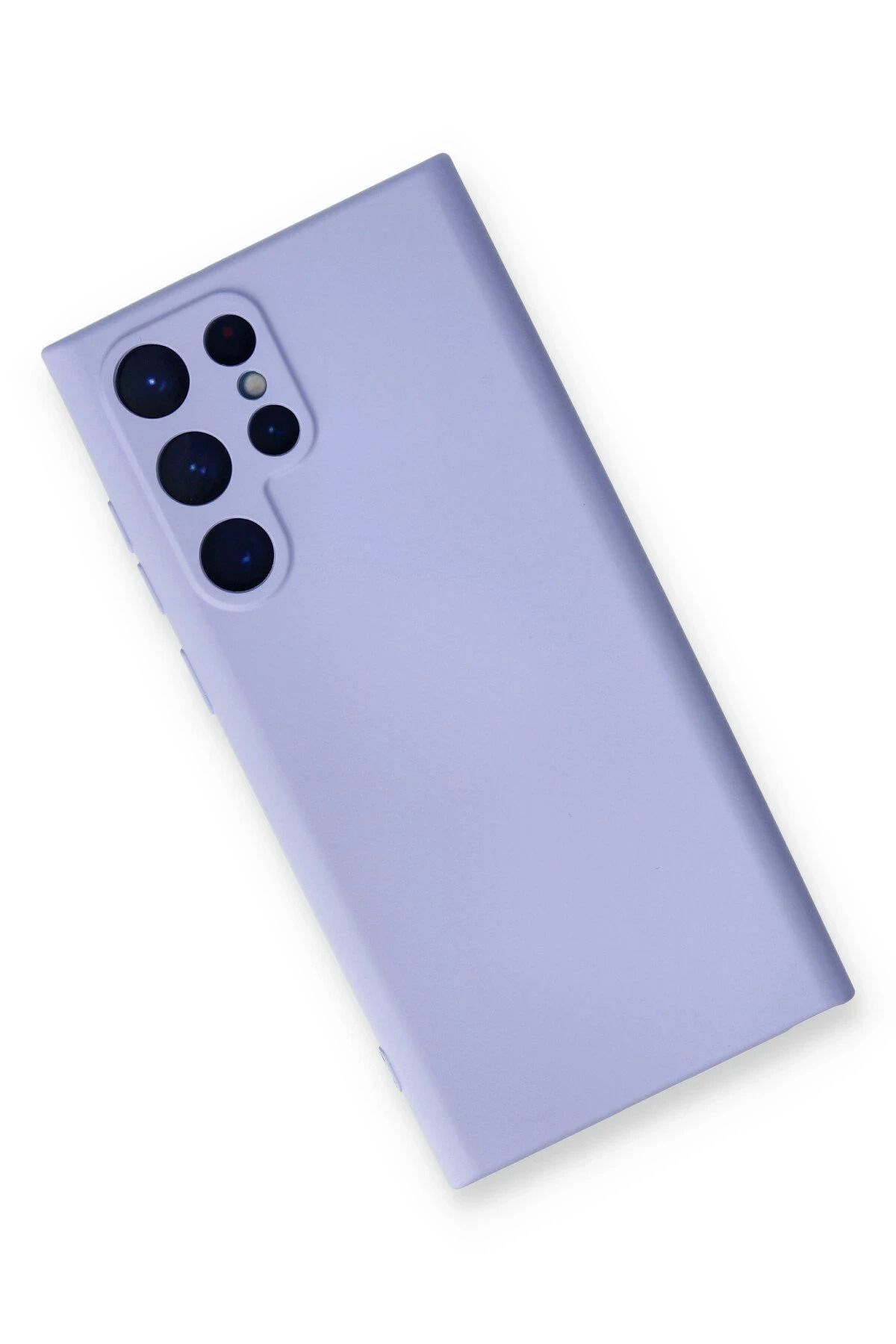 NewFace Galaxy S22 Ultra Kılıf Nano içi Kadife Silikon - Lila GLSTD