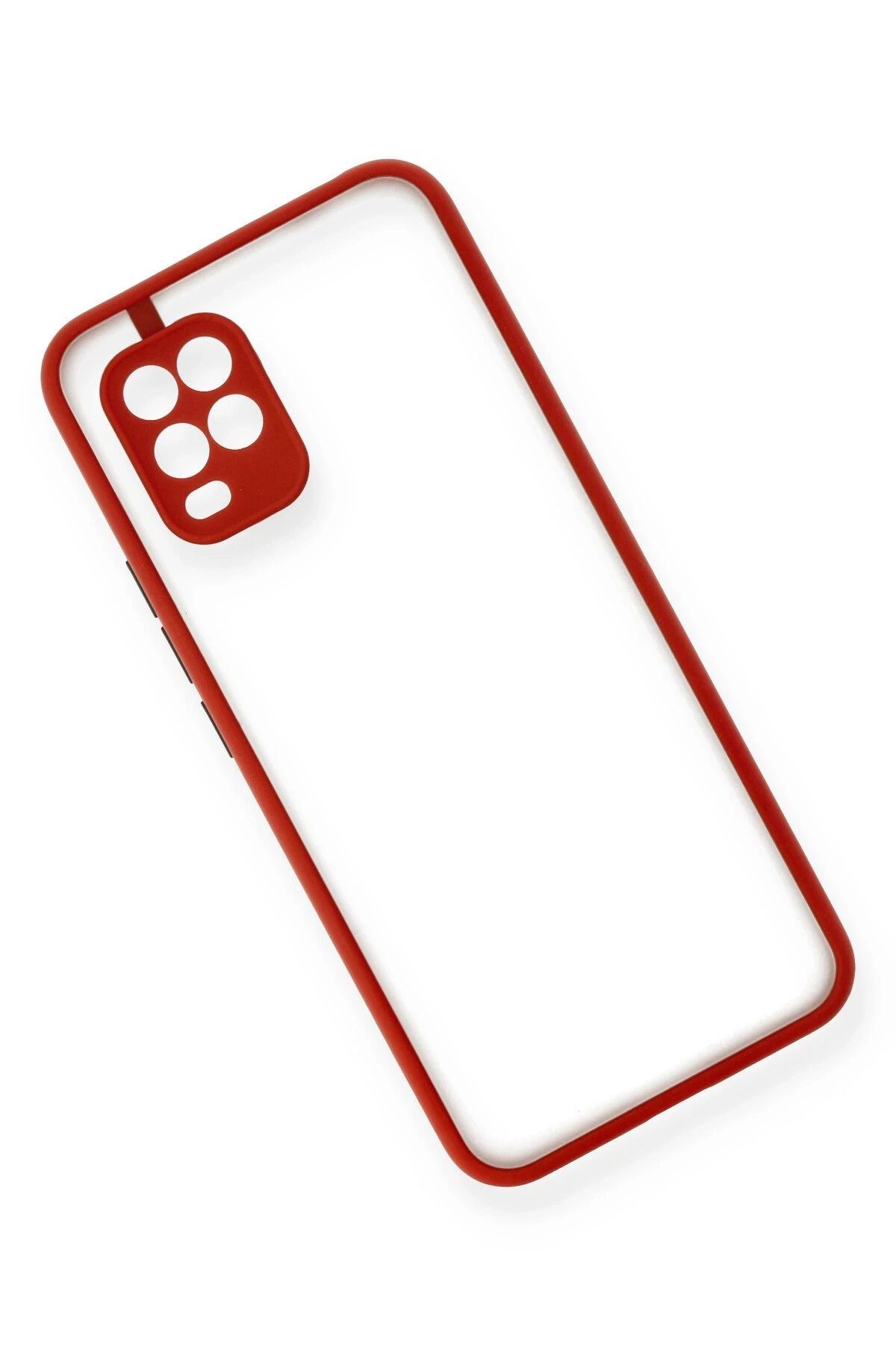 NewFace Xiaomi Mi 10 Lite Kılıf Montreal Silikon Kapak - Kırmızı WLZOR