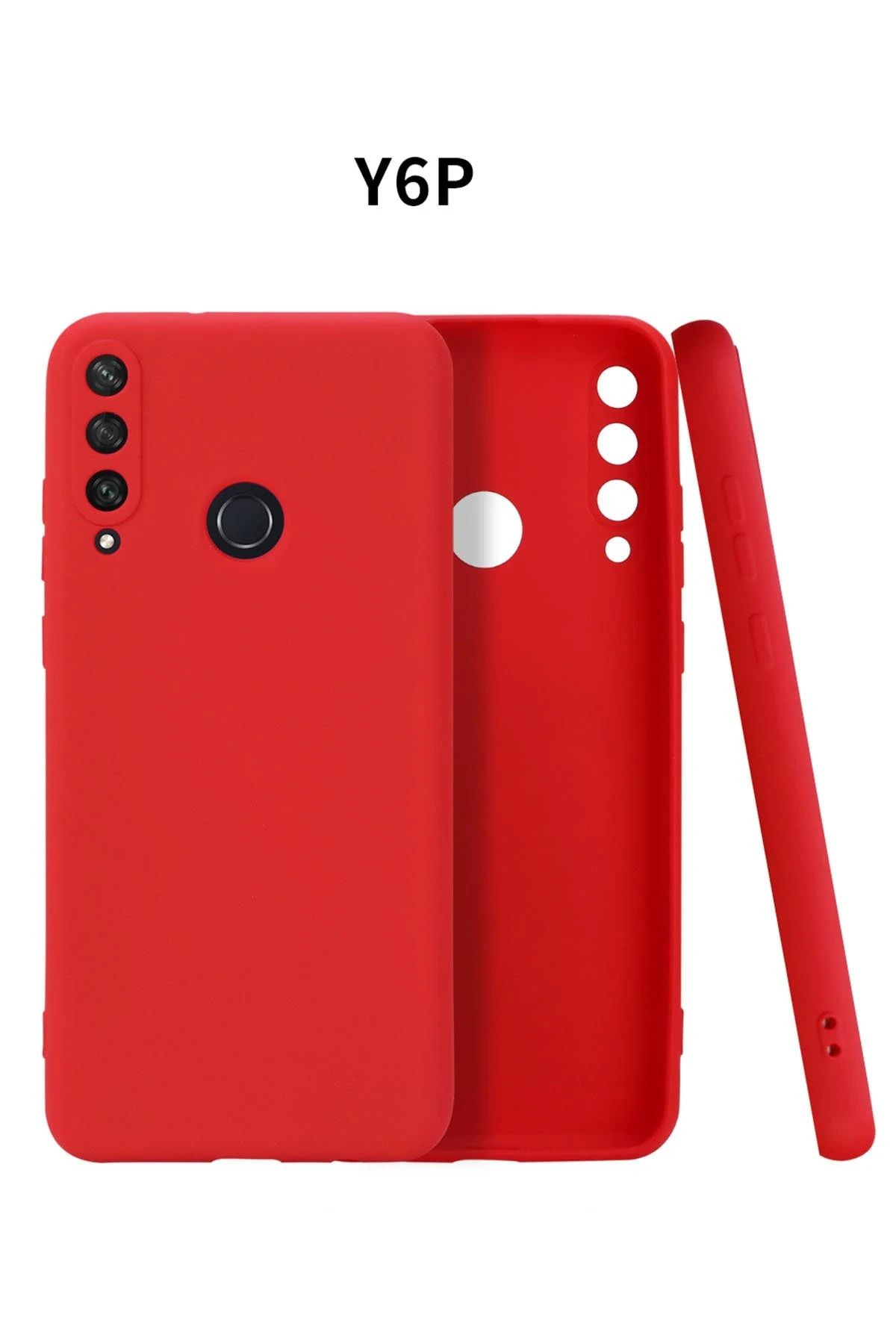 NewFace Huawei Y6P Kılıf First Silikon - Kırmızı YKTSN