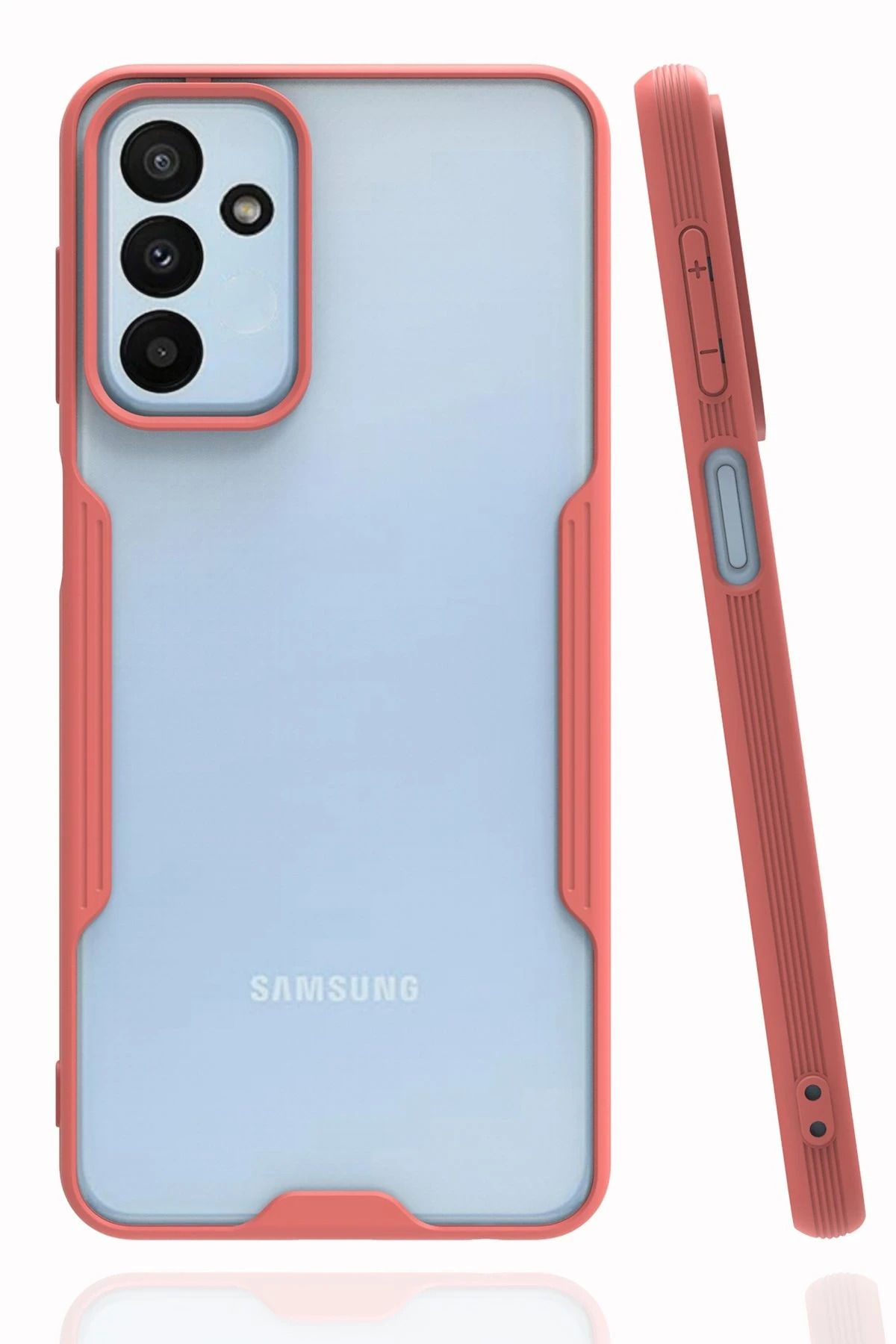 NewFace Samsung Galaxy M23 Kılıf Platin Silikon - Pembe WLZOR