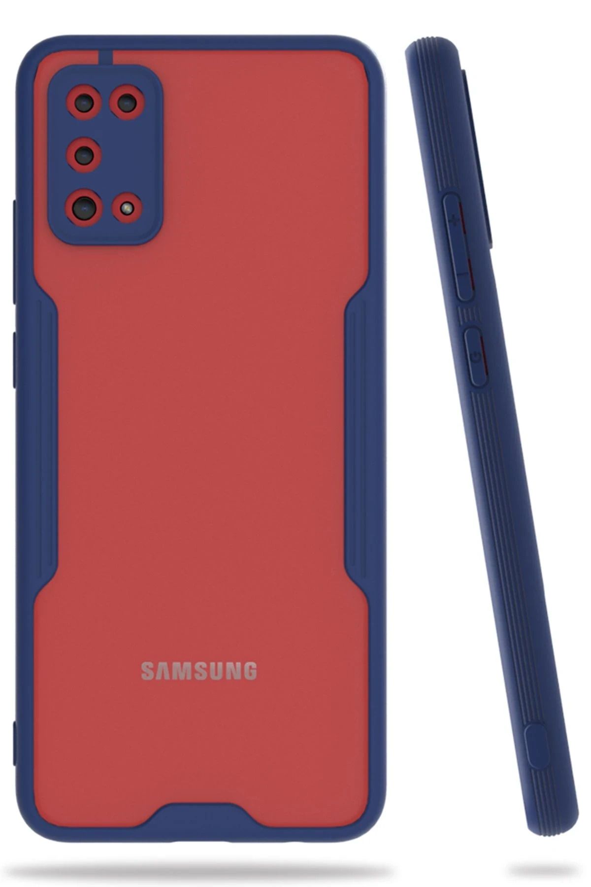 NewFace Samsung Galaxy A02S Kılıf Platin Silikon - Lacivert FLKRY