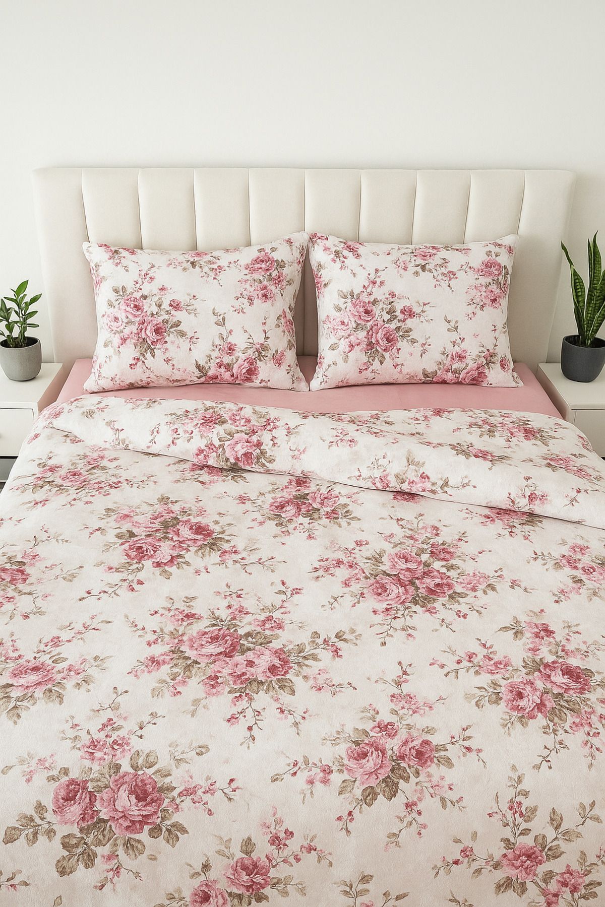 MixCotton Home Pamuk Nevresim Takımı Lastikli Çarşaf+Yorgan Kılıfı+2 Ad Yastık Kılıfı