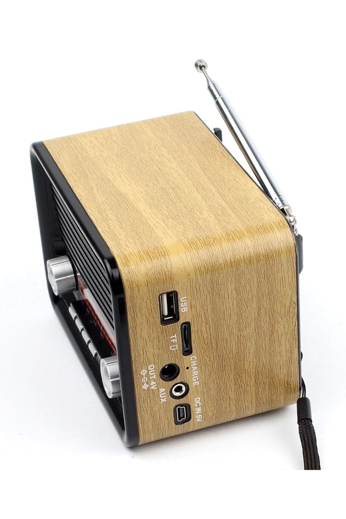 YNT İthalat Nostalji Radyo Nns Ns-1537bt Şarjlı Fm Radyo Bluetooth Usb Aux Tf