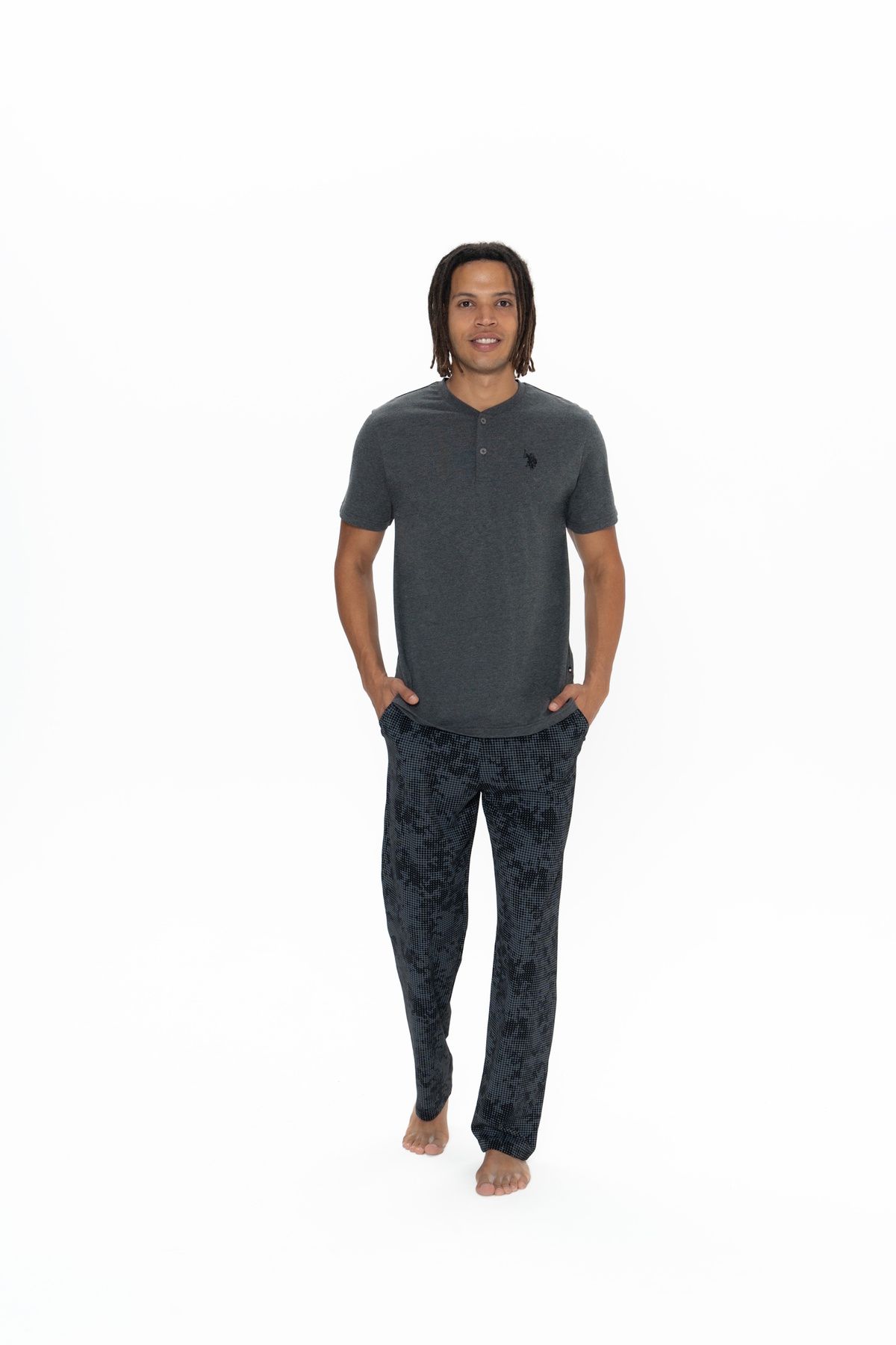 U.S. Polo Assn. U.S. Polo Assn. %100 Pamuk 3’lü Pijama Takımı BNNTO.1.8.M.9.RKT.1.4.NG..0.5.15.K.B.