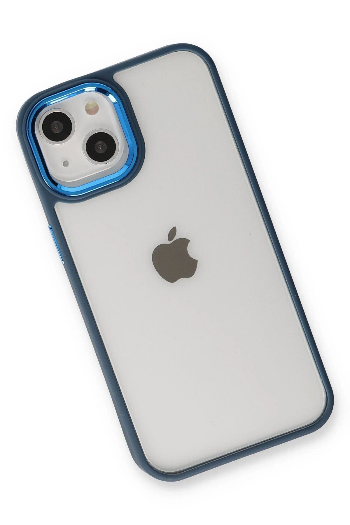 NewFace iPhone 14 Plus Kılıf Dora Kapak - Mavi WLZOR