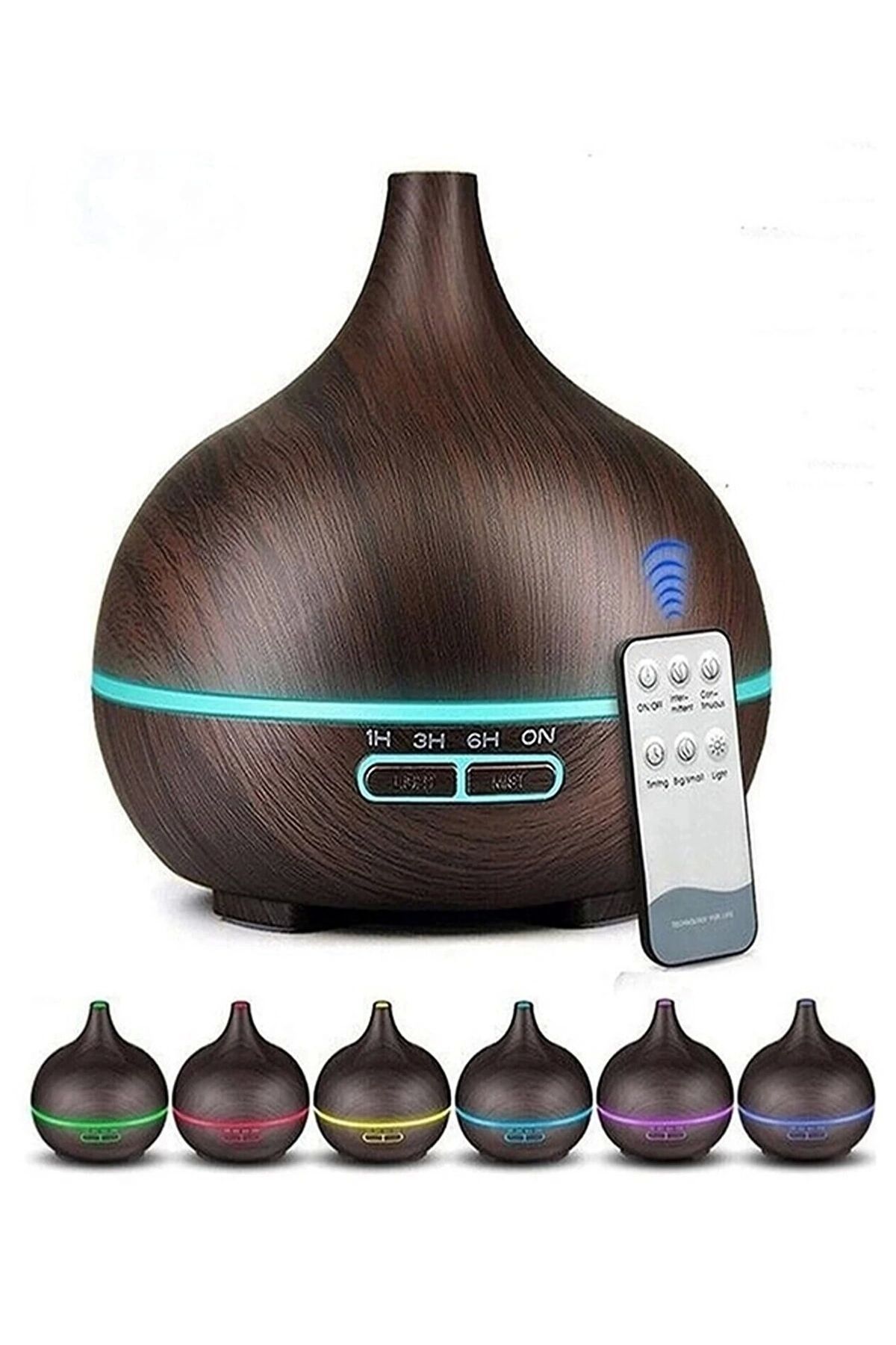 YNT İthalat Hava Nemlendirici 7 Led Işıklı Aromatik Oda Kokusu 550 Ml Kahve Aroma Difüzörü Buhar Makinası