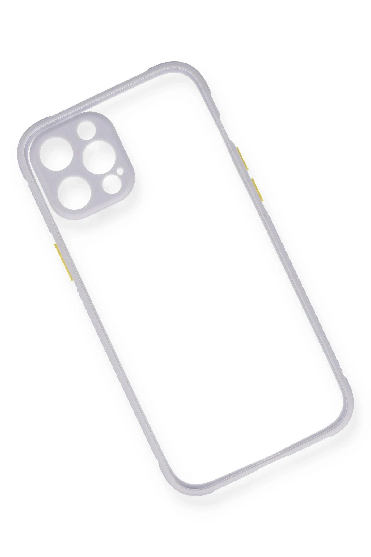NewFace iPhone 12 Pro Kılıf Miami Şeffaf Silikon - Lila GLSTD