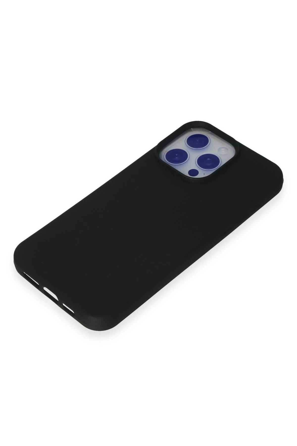 NewFace iPhone 15 Pro Max Uyumlu Kılıf Nano içi Kadife Silikon - Siyah GLSTD