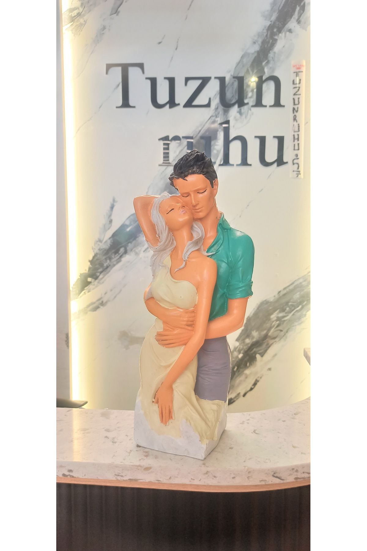 Tuzun Ruhu SEVGİLİ BİBLOSU ROMANTİK ÇİFT DEKORATİF OBJE
