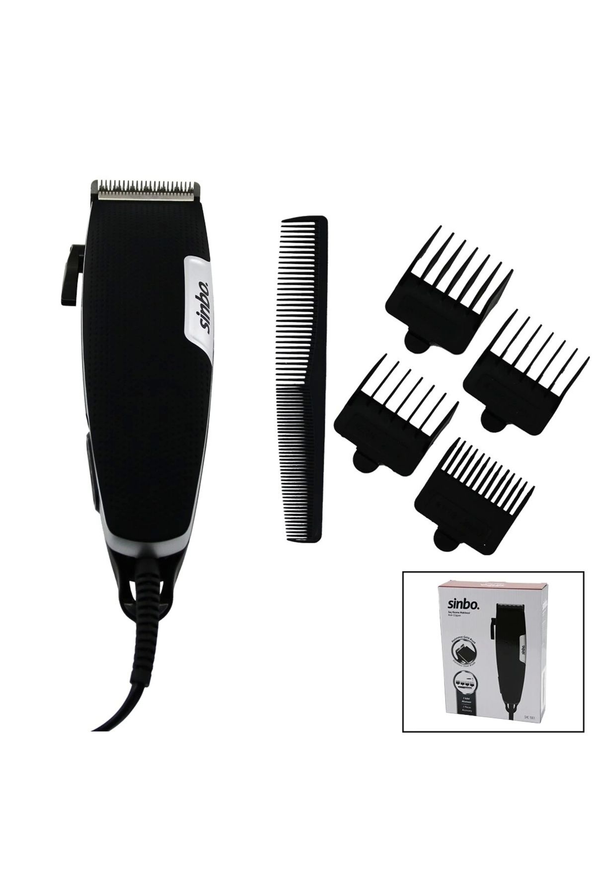 STOREMAX KABLOLU FİŞLİ SAÇ SAKAL KESME TRAŞ MAKİNESİ KOLLU TARAK AYARI SHC-1901 (5047)