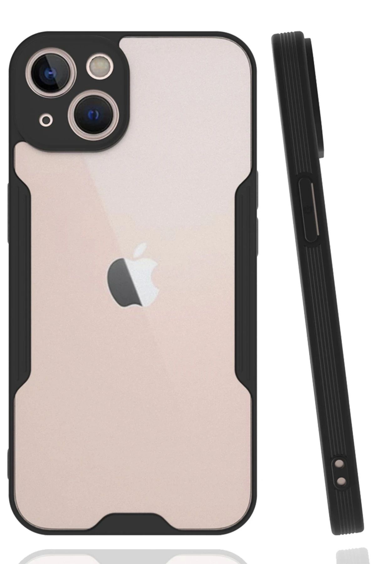 NewFace iPhone 14 Plus Kılıf Platin Silikon - Siyah WLZOR