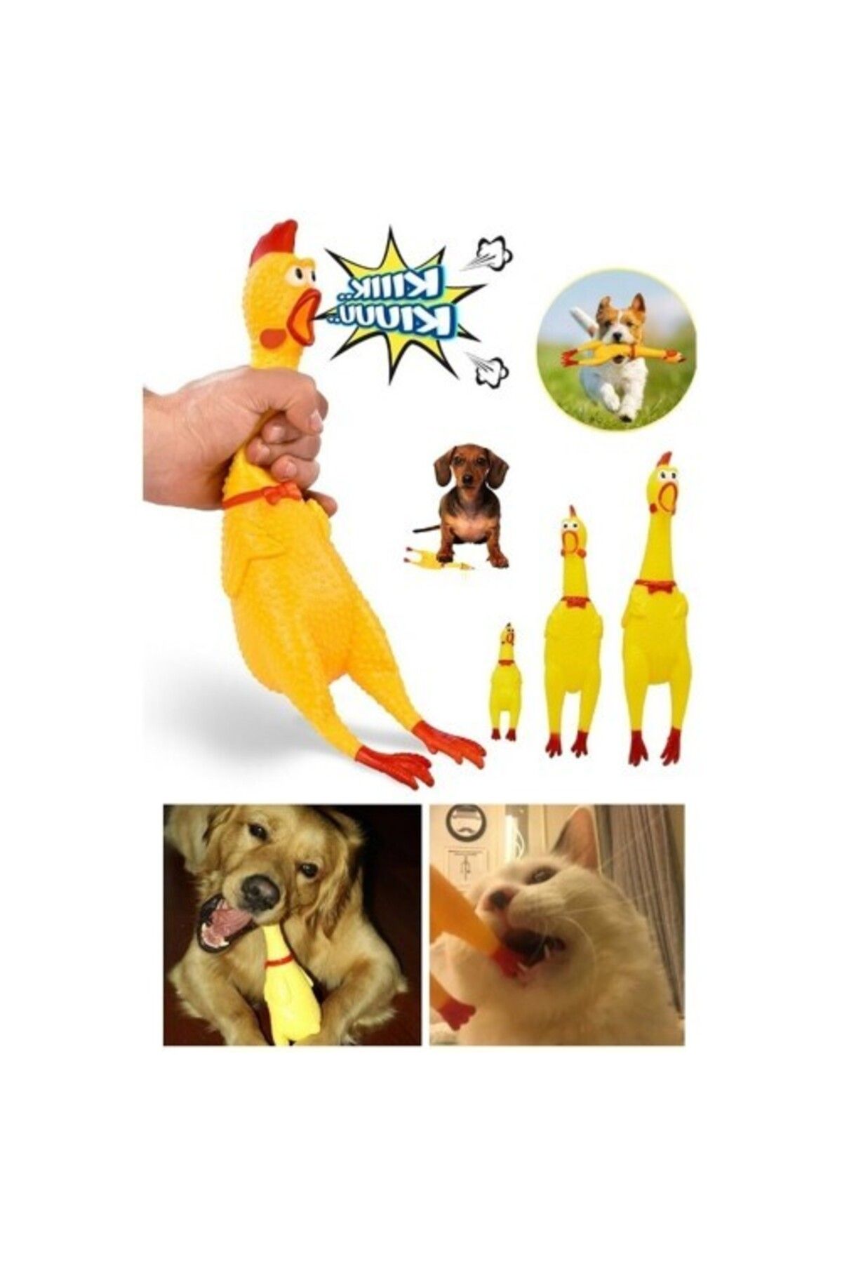 Otocub Ses Çıkaran Tavuk Kedi Köpek Oyuncağı