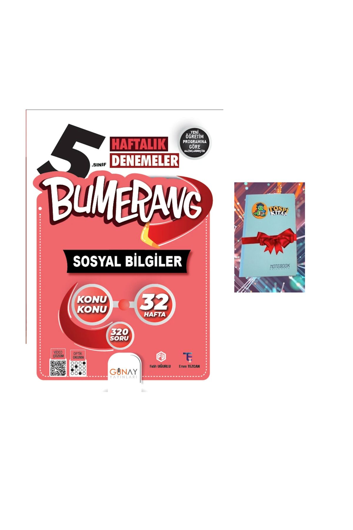 Günay Yayınları Bumerang 32 Haftalık SOSYAL BİLGİLER Denemeleri (NOT DEFTERİ HEDİYE)