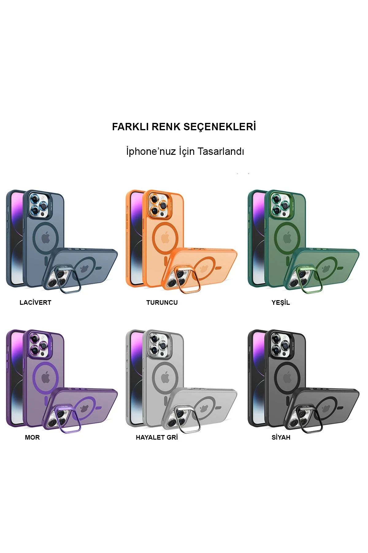 Joko iPhone 14 Pro Kılıf Flet Lens Magsafe Kapak - Turuncu WLZOR