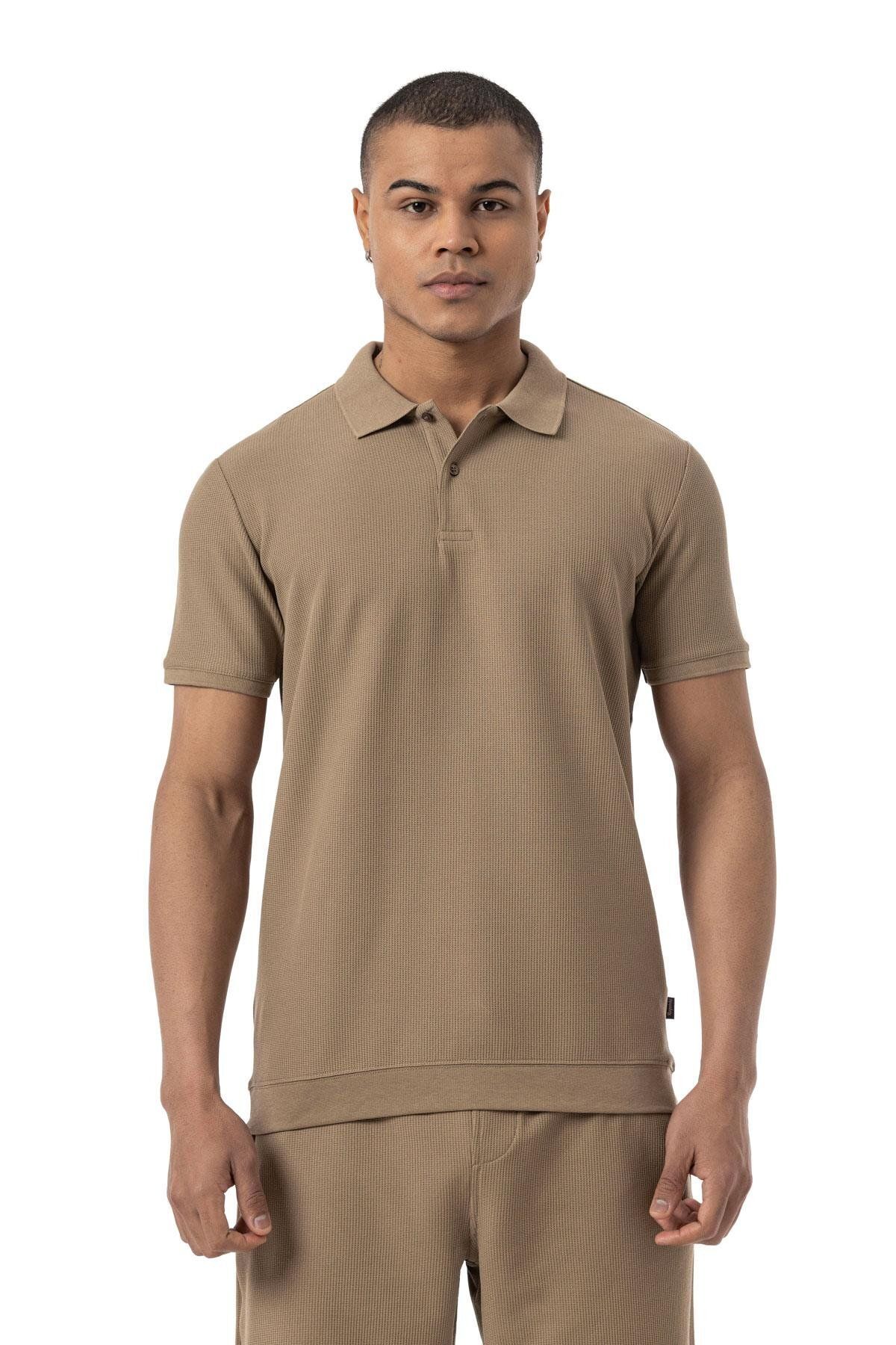 rugatchi Waffle Polo T-Shirt