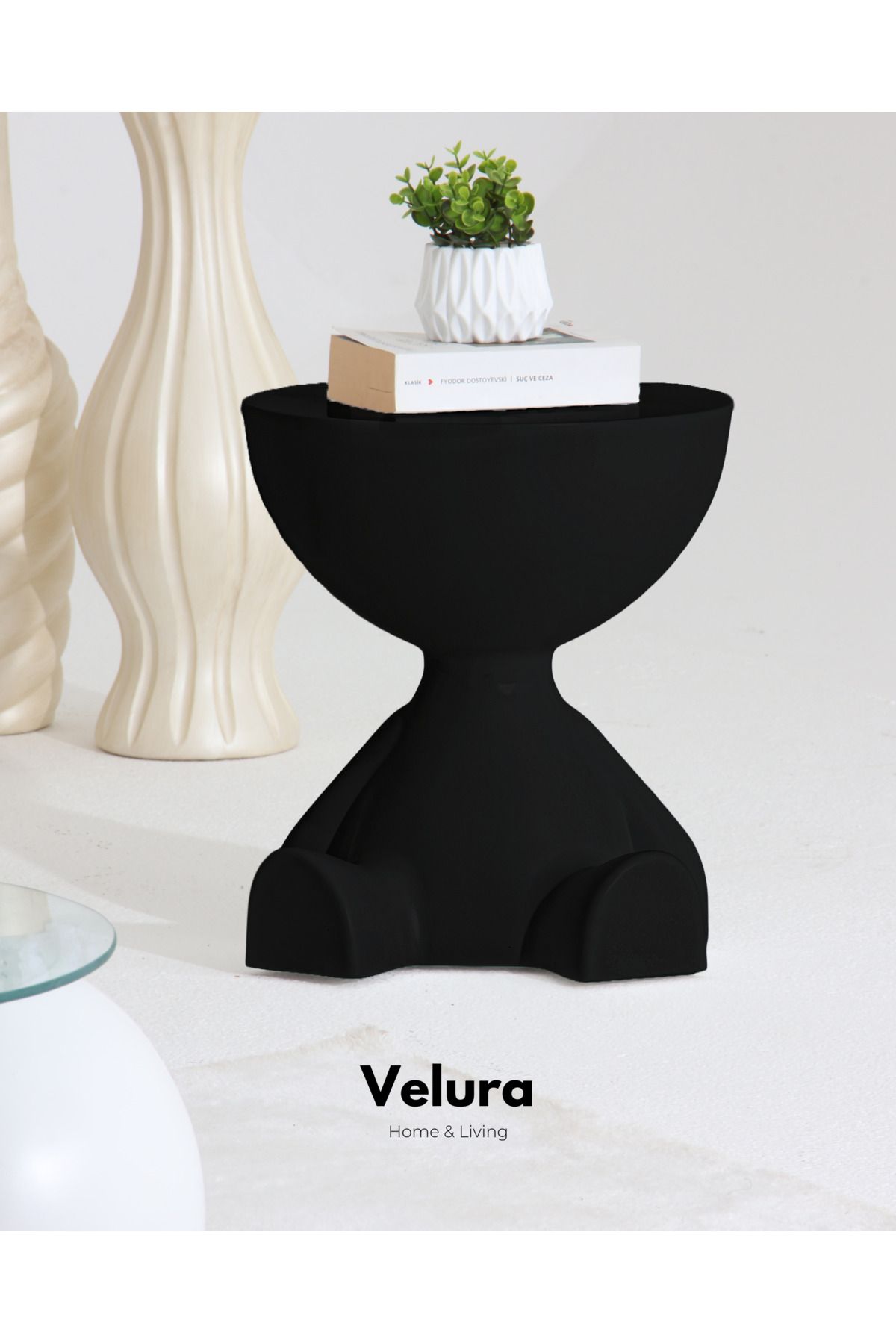 Velura Home & Living Tedy Yan Sehpa & Ayıcık Zigon Sehpa & Pinterest Sehpa Modeli - Siyah