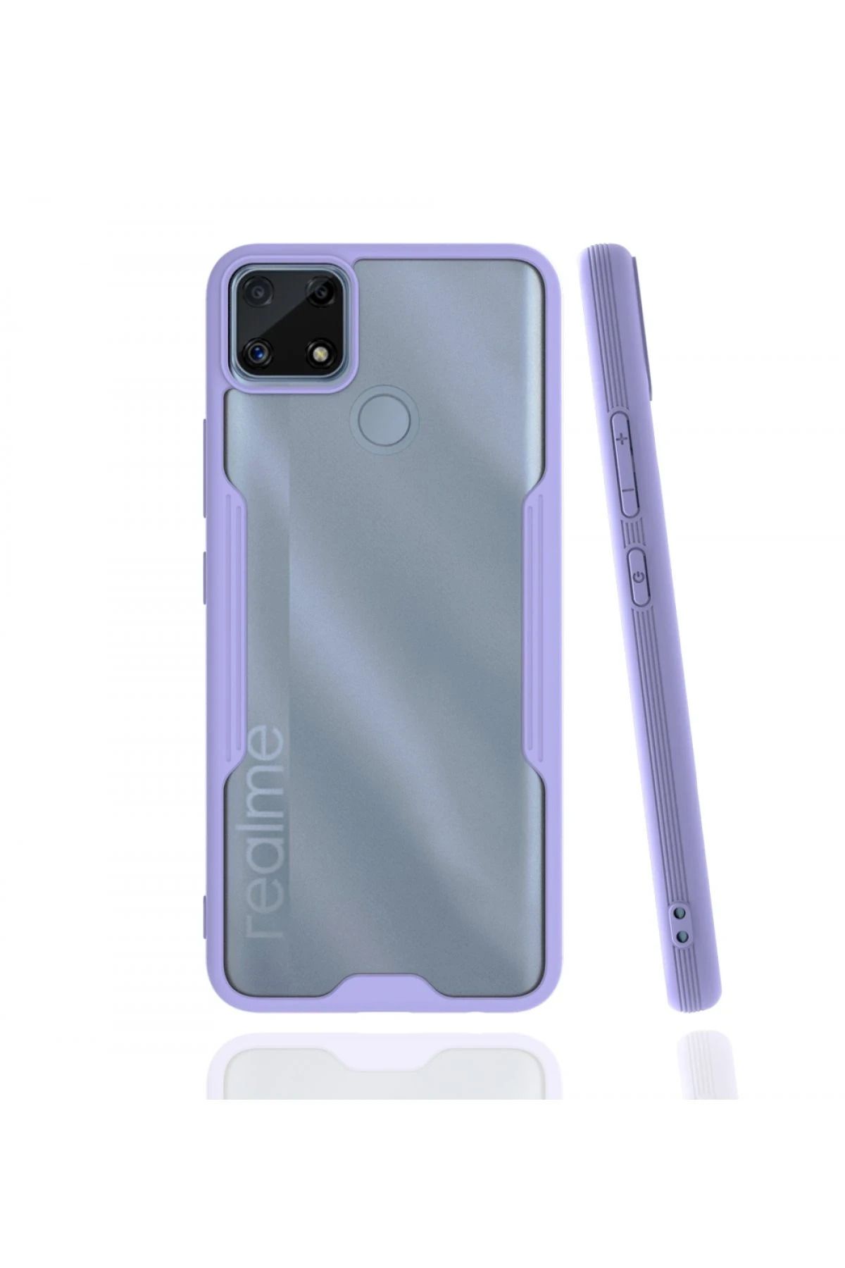 NewFace Realme C25 Kılıf Platin Silikon - Lila GLSTD