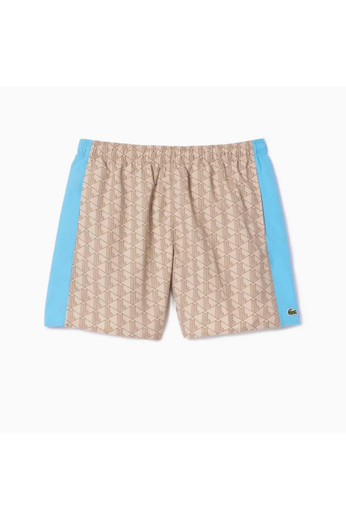 Lacoste MONOGRAM MID-LENGTH SWIMSUIT BEIGE