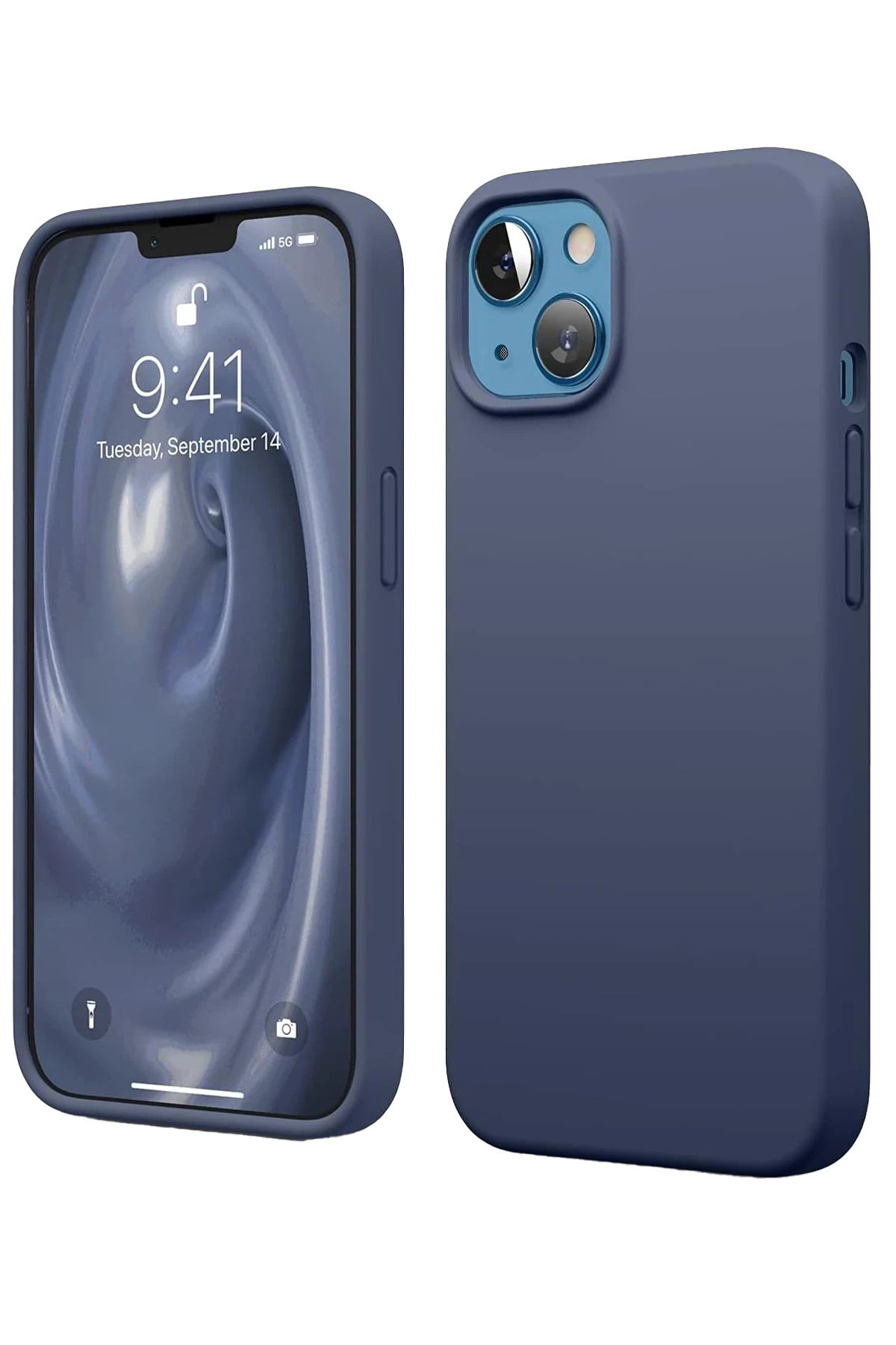 NewFace iPhone 14 Kılıf First Silikon - Lacivert GLSTD