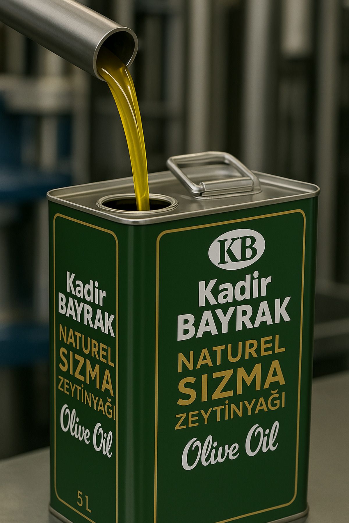 Kadir Bayrak Zeytincilik Naturel Sızma Zeytin Yağı (ERKEN HASAT) 5 Litre
