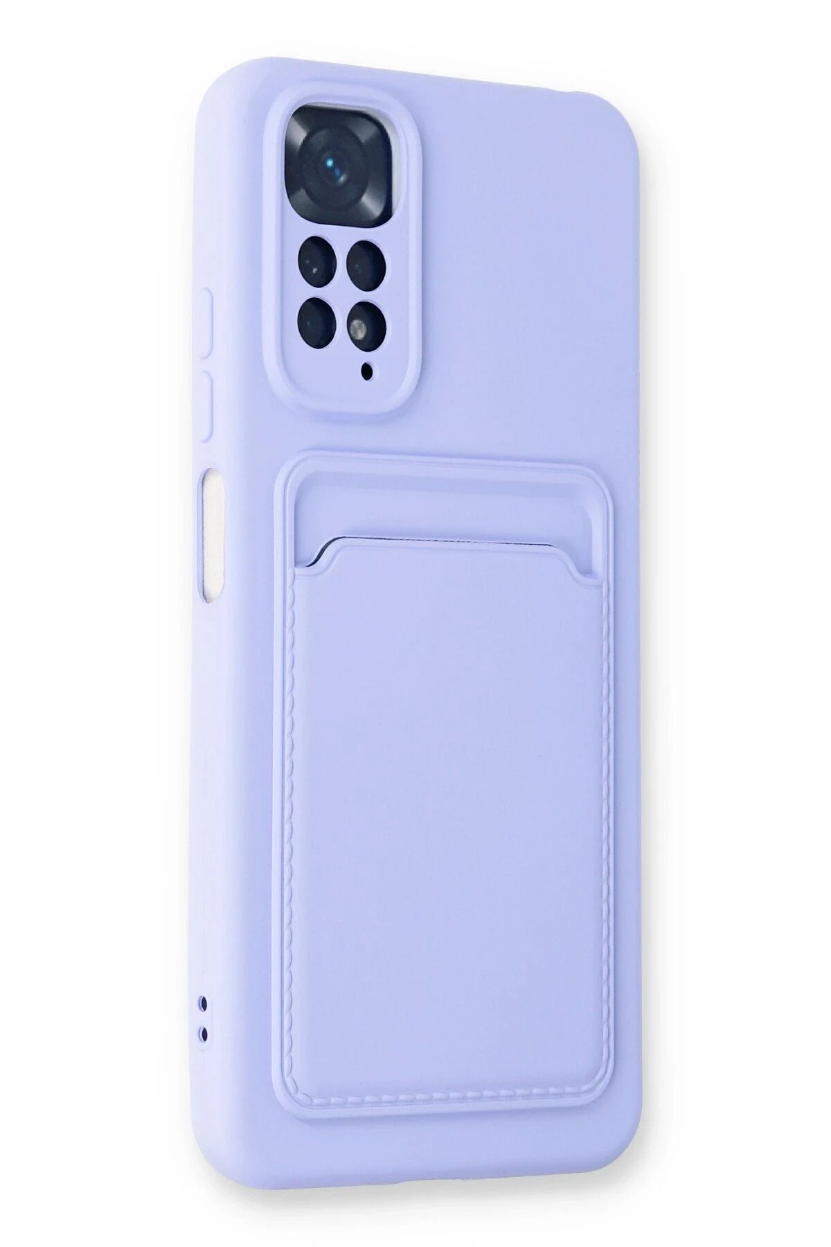 NewFace Xiaomi Redmi Note 11S Kılıf Kelvin Kartvizitli Silikon - Lila WLZOR