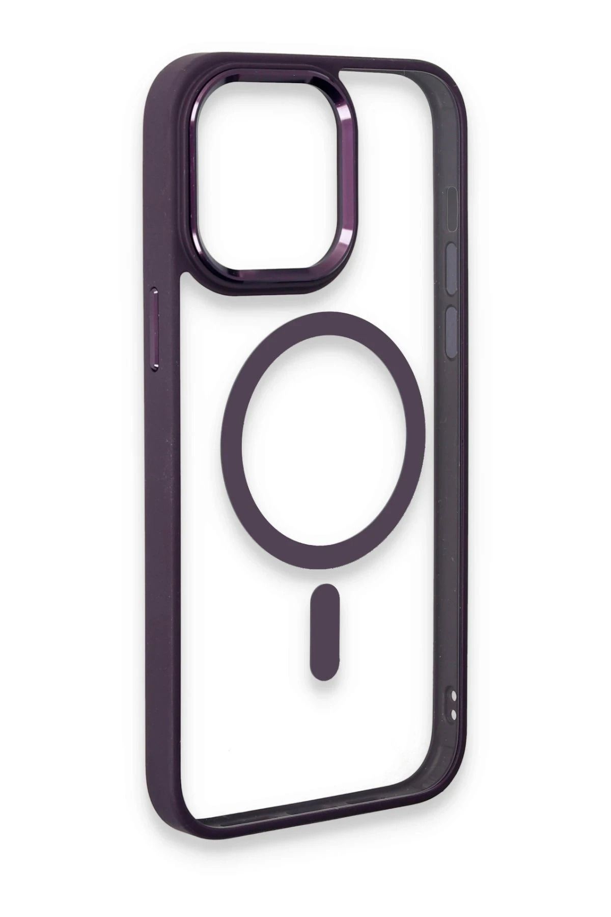 NewFace iPhone 15 Pro Max Kılıf Room Magneticsafe Silikon - Derin Mor GLSTD