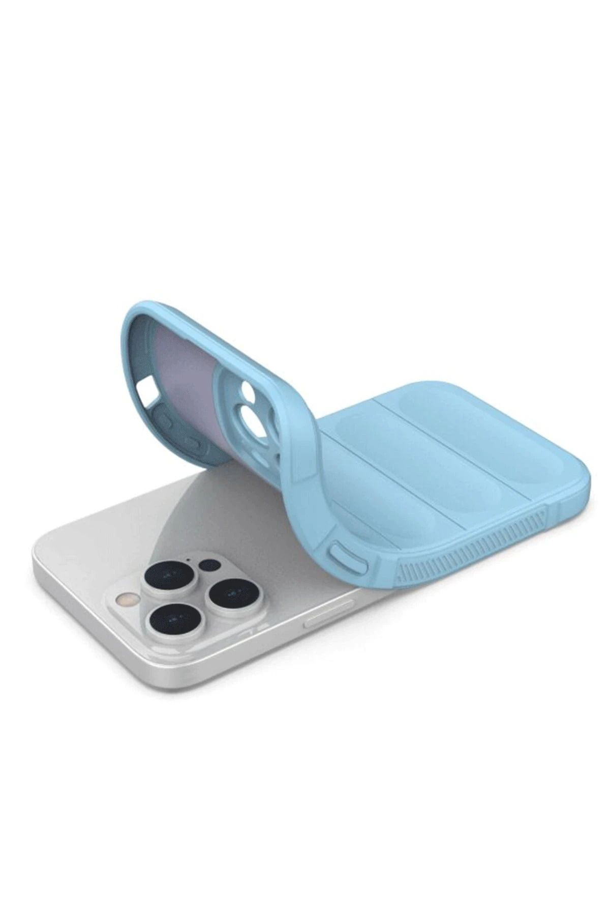 NewFace iPhone 15 Pro Max Kılıf Optimum Silikon - Sky Blue GLSTD