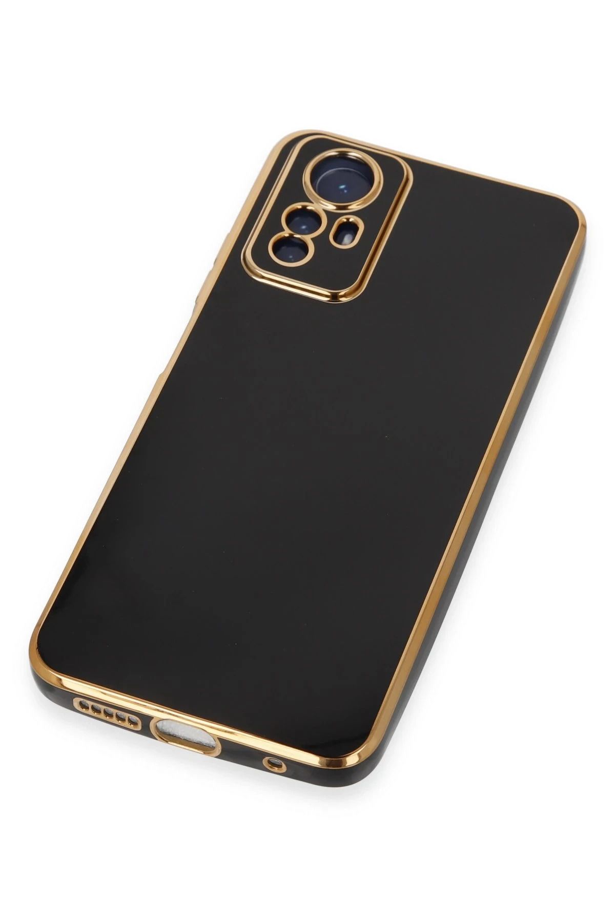 NewFace Xiaomi Redmi Note 12S Kılıf Volet Silikon - Siyah GLSTD